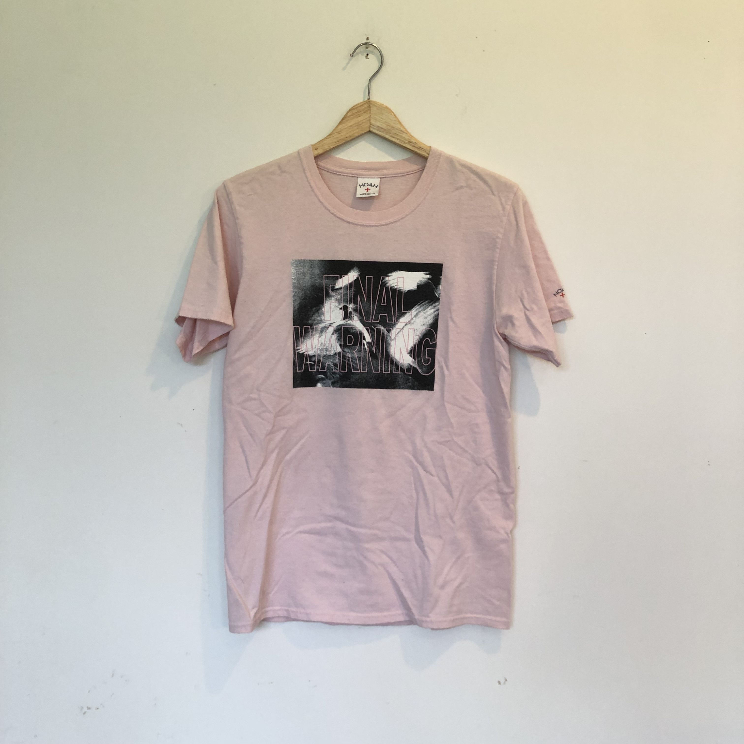 Image of Noah Final Warning Tee in Pink, Men's (Size Small)