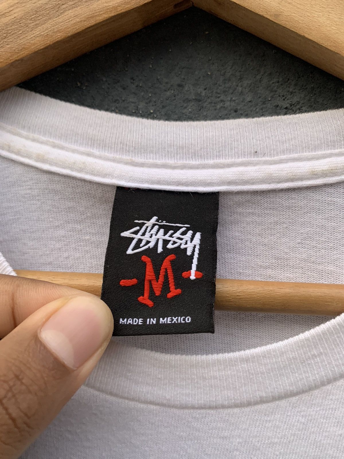 Stussy 👹Vintage Stussy Big Logo White Tee Size US M / EU 48-50 / 2 - 9 Thumbnail