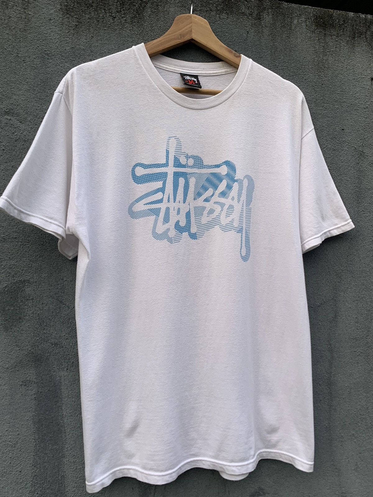 Stussy 👹Vintage Stussy Big Logo White Tee Size US M / EU 48-50 / 2 - 5 Thumbnail
