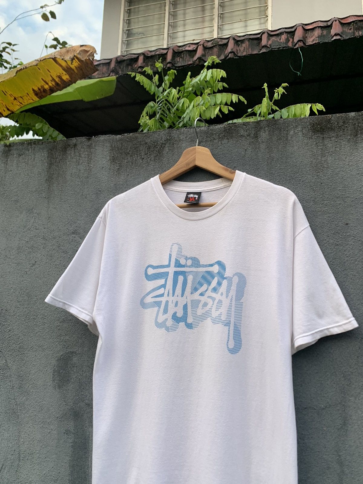 Stussy 👹Vintage Stussy Big Logo White Tee Size US M / EU 48-50 / 2 - 4 Thumbnail