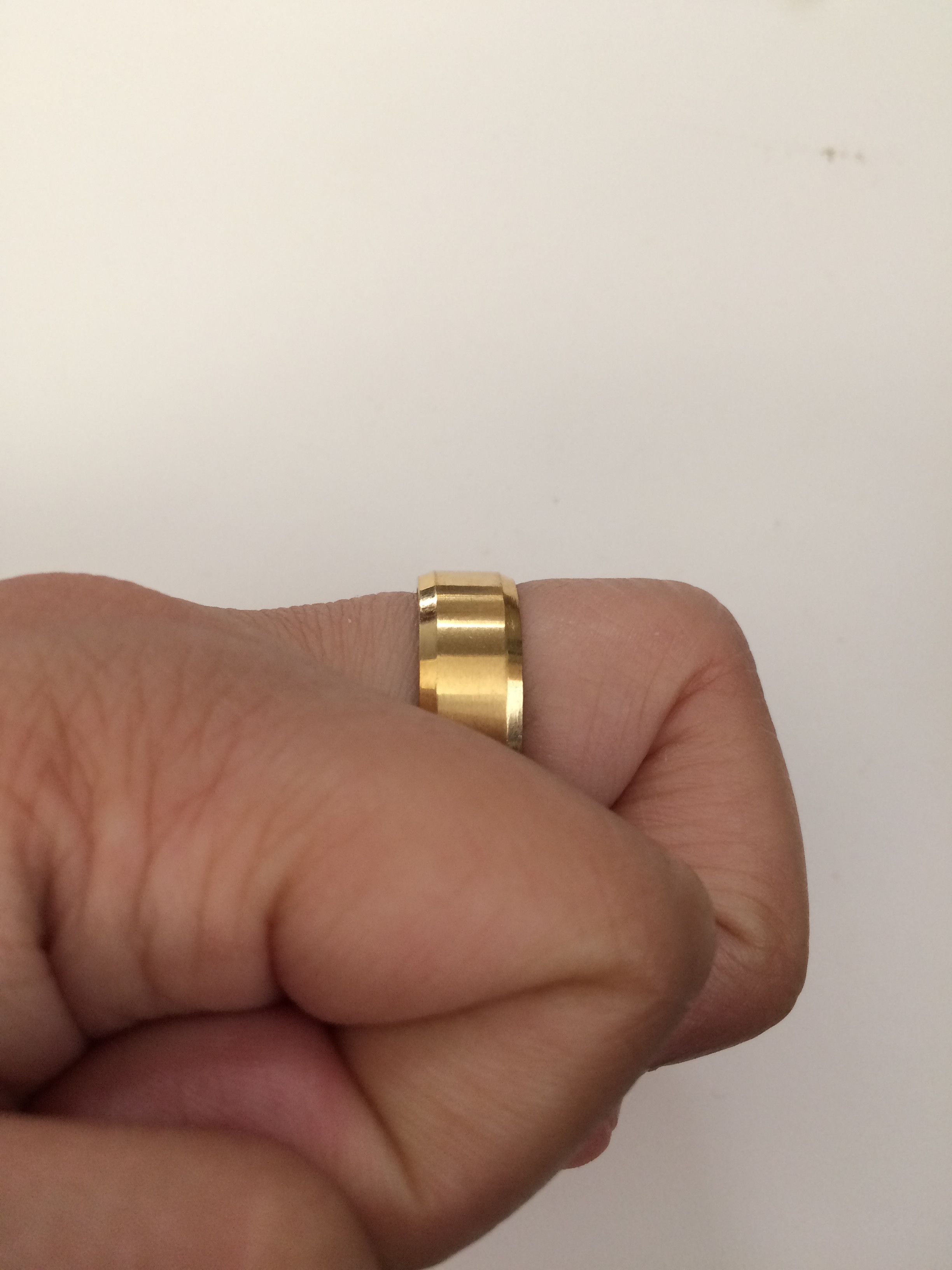Jewelry Gold Stainless Steel Ring - US Size 8 Size ONE SIZE - 4 Thumbnail