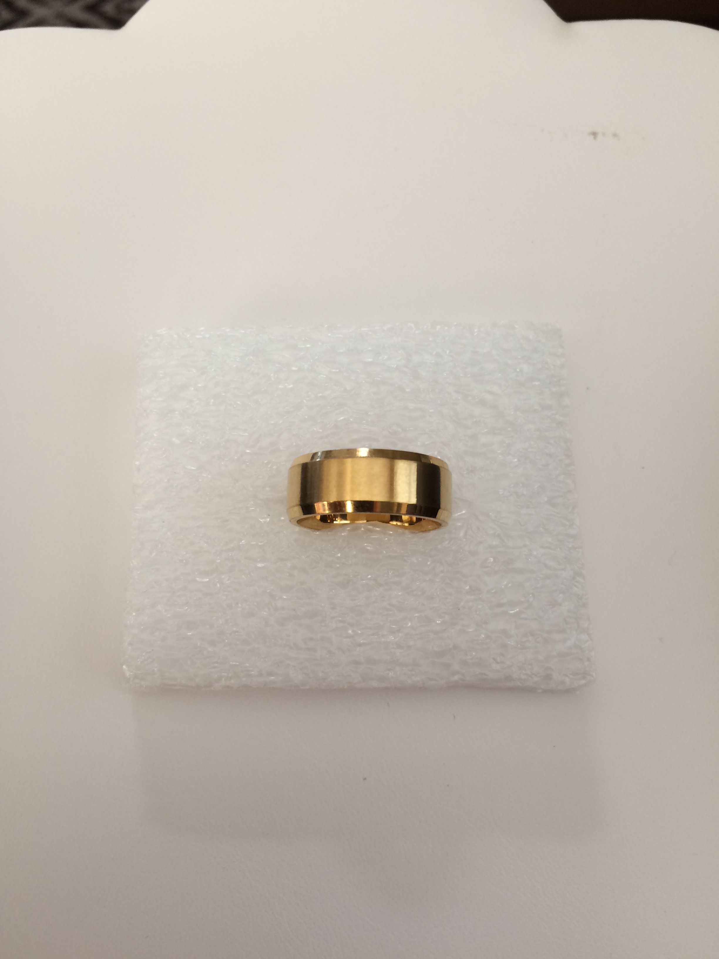Jewelry Gold Stainless Steel Ring - US Size 8 Size ONE SIZE - 1 Thumbnail