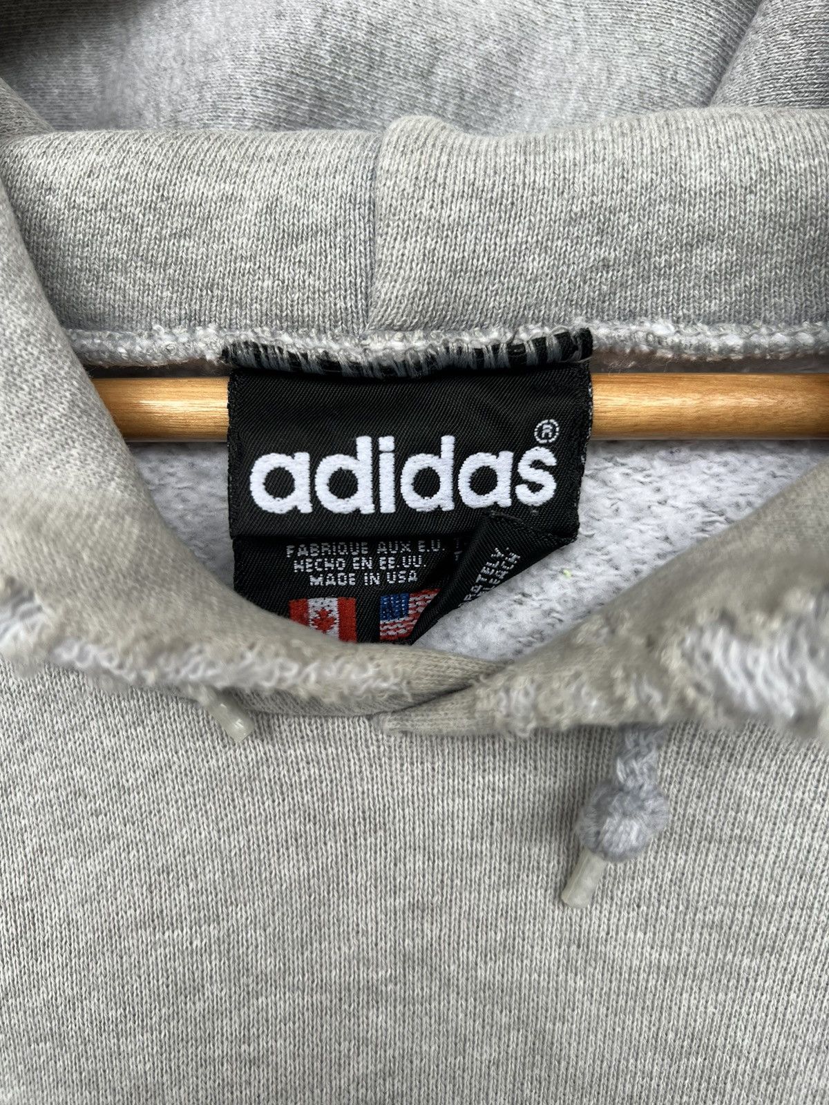 Vintage Vintage 90s Adidas Distressed Thrashed Sun Faded Hoodie XL Size US XL / EU 56 / 4 - 14 Thumbnail