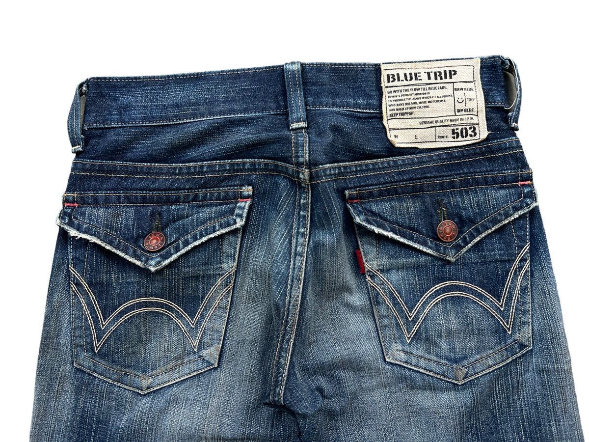 Edwin Vintage Edwin Blue Trip Distressed Denim Jeans 31x32 Size US 31 - 7 Thumbnail