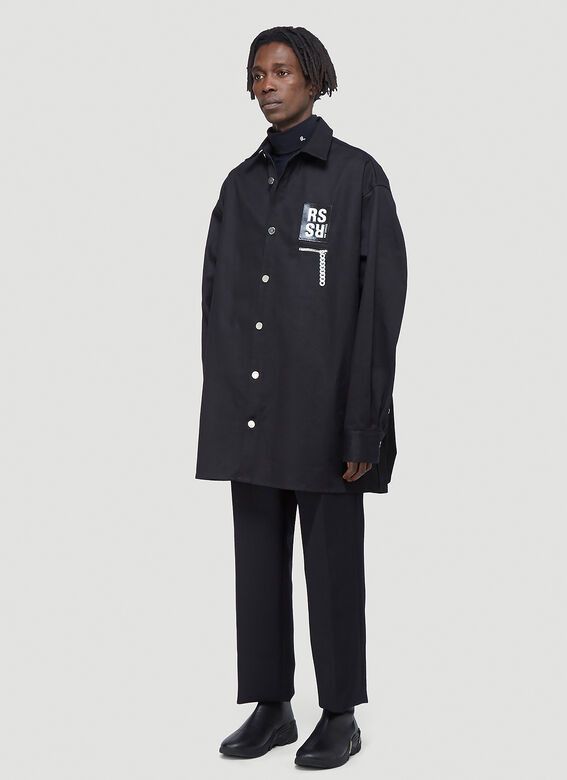 Raf Simons Oversized Denim Shirt in Black Size US L / EU 52-54 / 3 - 2 Thumbnail