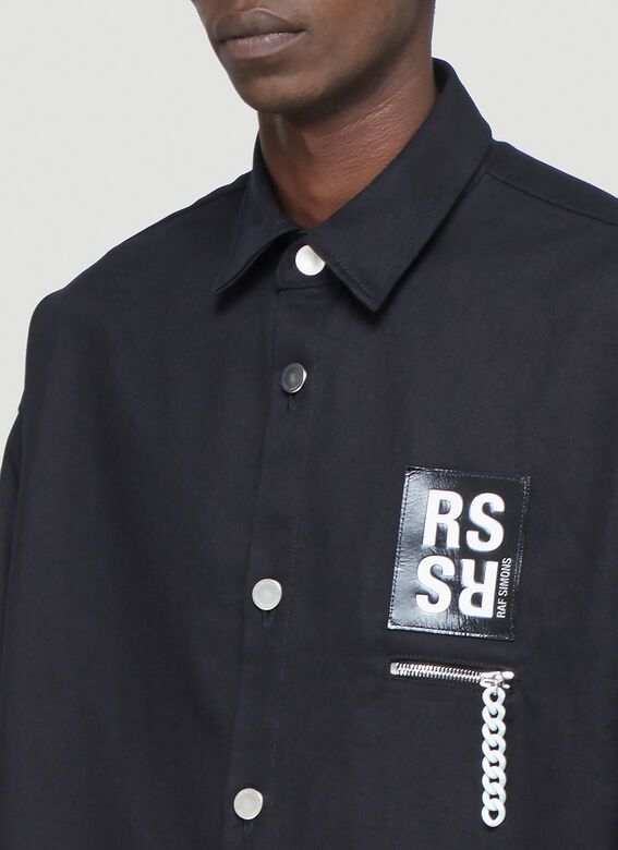 Raf Simons Oversized Denim Shirt in Black Size US L / EU 52-54 / 3 - 4 Thumbnail