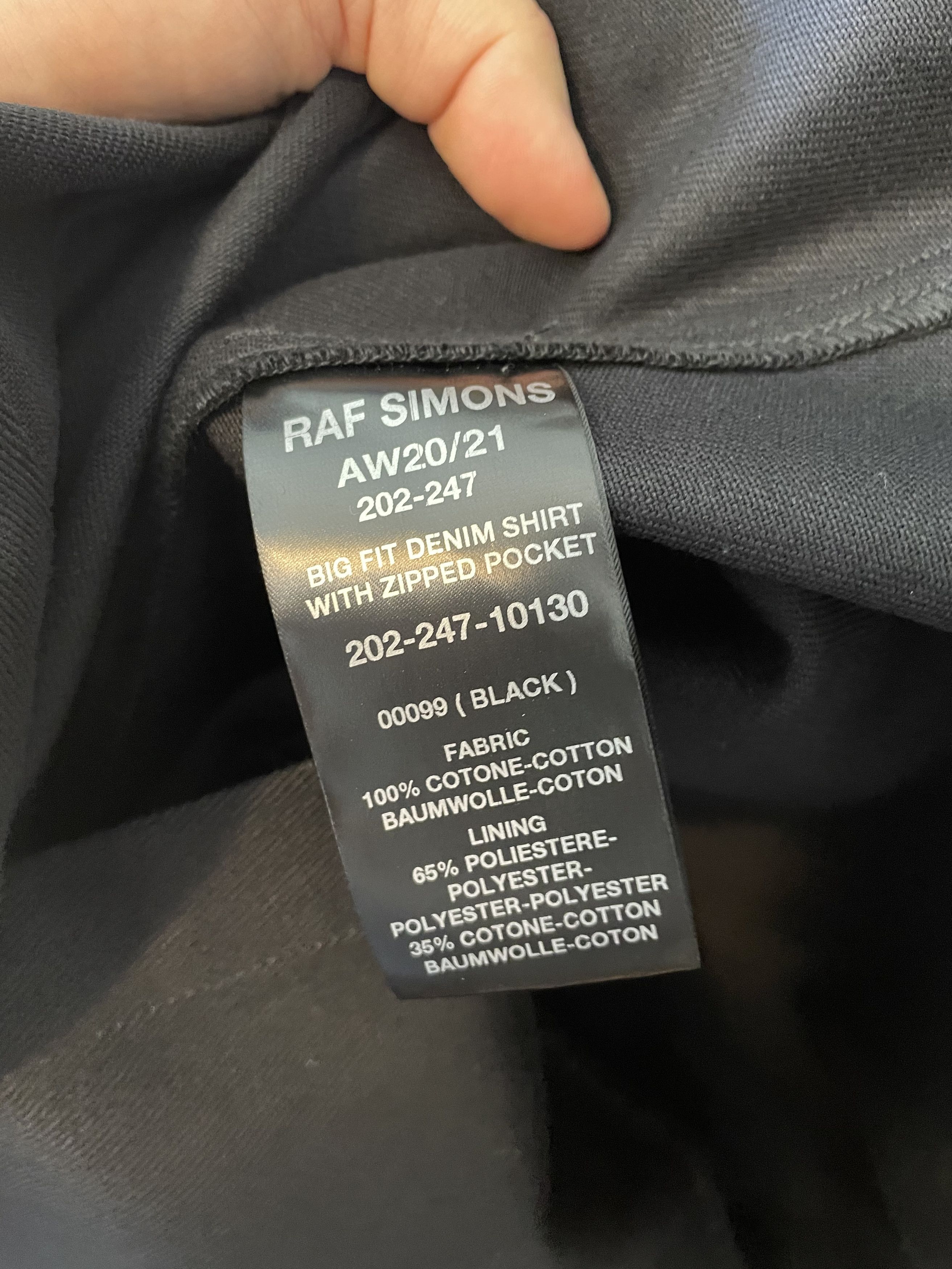 Raf Simons Oversized Denim Shirt in Black Size US L / EU 52-54 / 3 - 6 Thumbnail