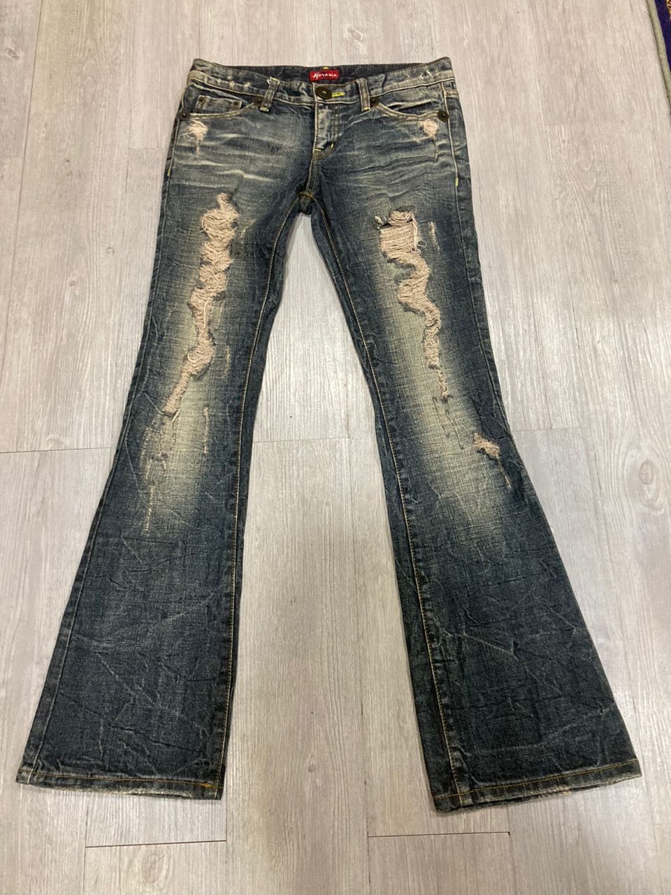 Hysteric Glamour RARE Japanese MARAXIA Distress Denim Size US 27 - 1 Thumbnail