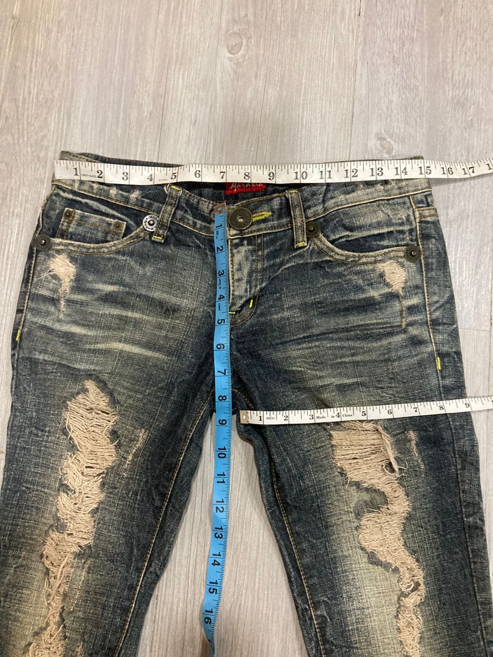 Hysteric Glamour RARE Japanese MARAXIA Distress Denim Size US 27 - 6 Thumbnail