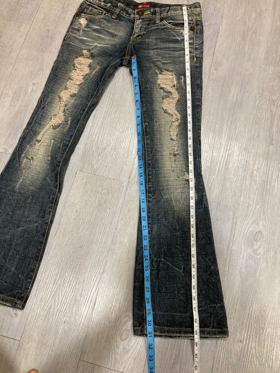 Hysteric Glamour RARE Japanese MARAXIA Distress Denim Size US 27 - 5 Thumbnail