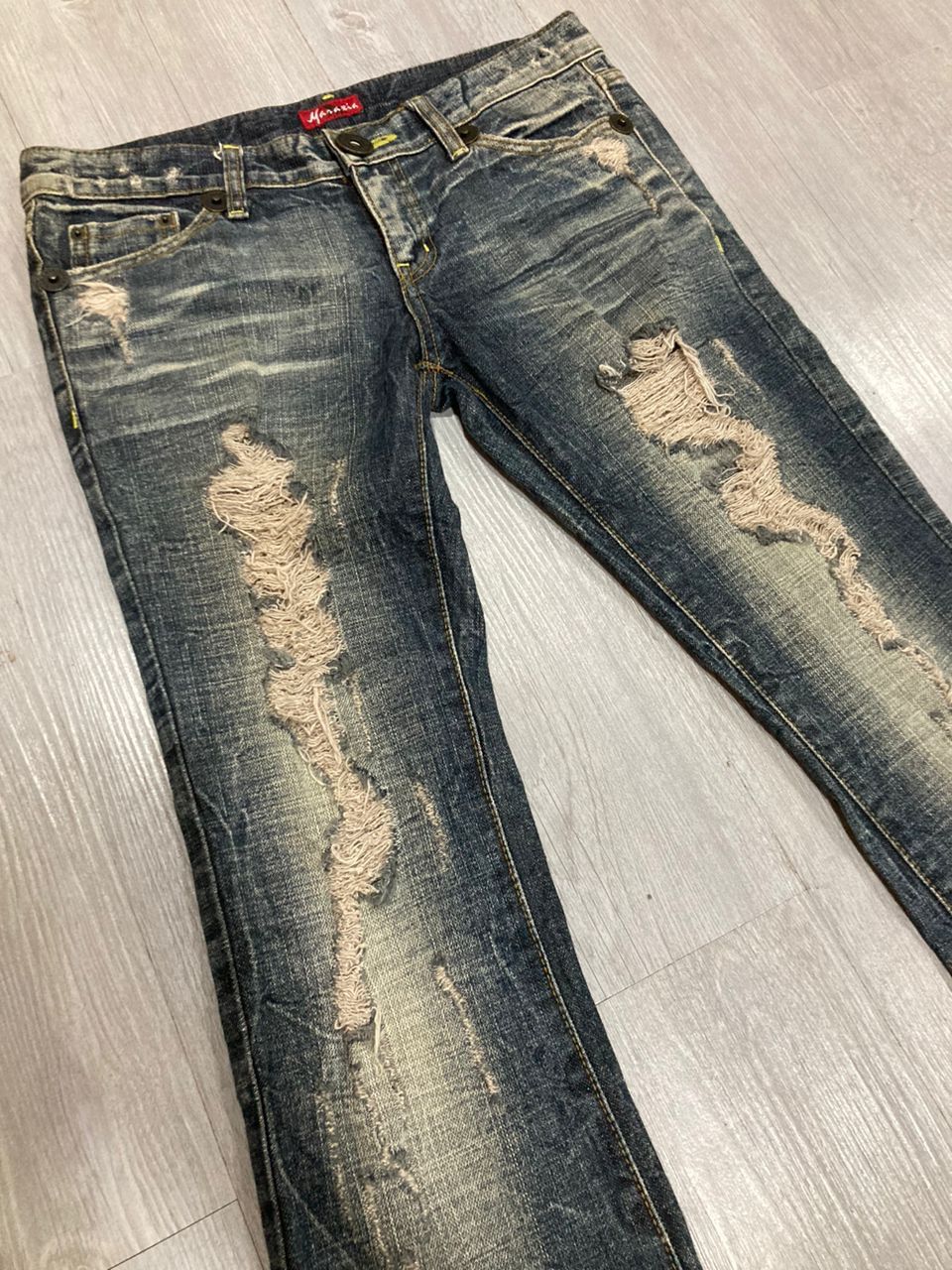 Hysteric Glamour RARE Japanese MARAXIA Distress Denim Size US 27 - 2 Thumbnail