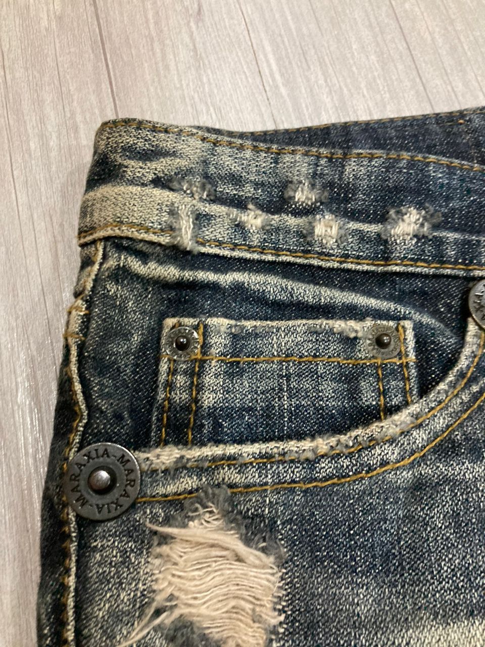 Hysteric Glamour RARE Japanese MARAXIA Distress Denim Size US 27 - 17 Thumbnail
