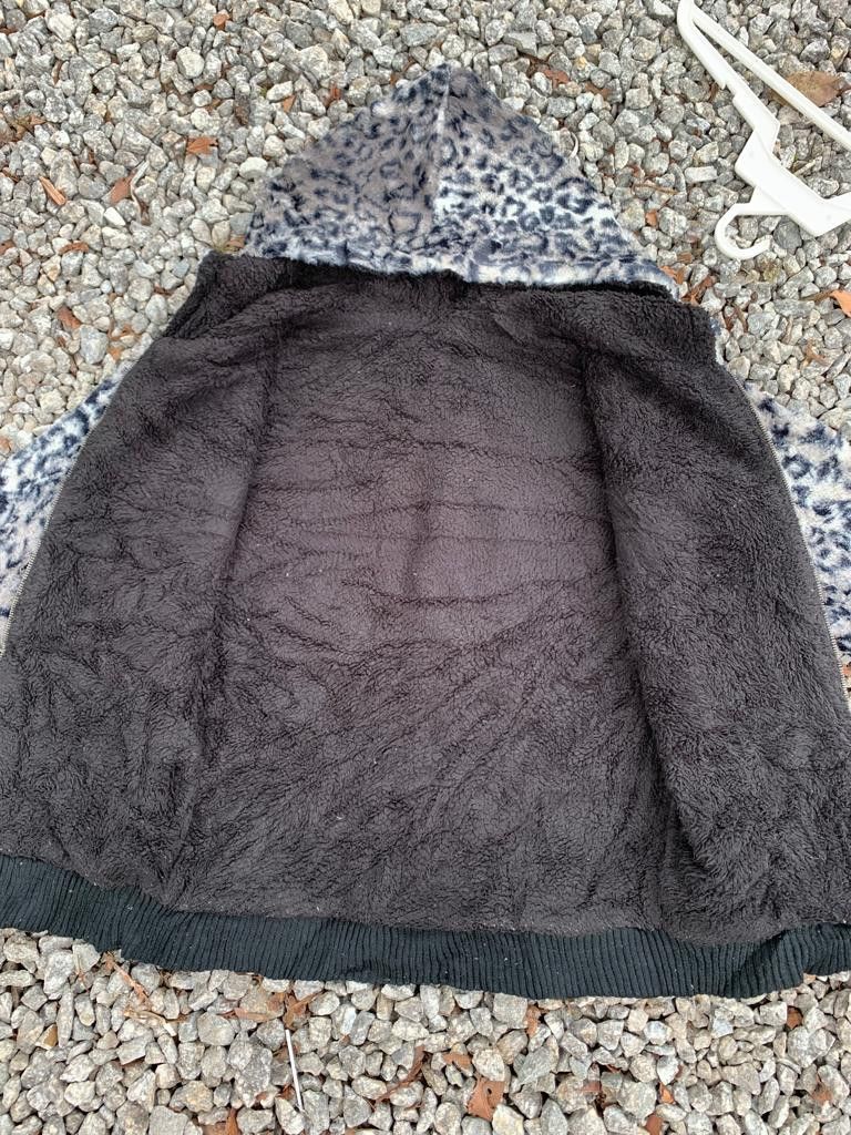 Japanese Brand Snow Leopard Design Faux Fur zipper Hoodie Size M / US 6-8 / IT 42-44 - 8 Thumbnail