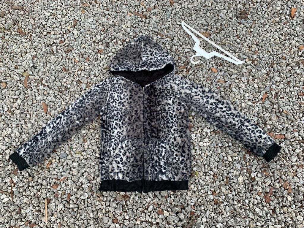 Japanese Brand Snow Leopard Design Faux Fur zipper Hoodie Size M / US 6-8 / IT 42-44 - 3 Thumbnail