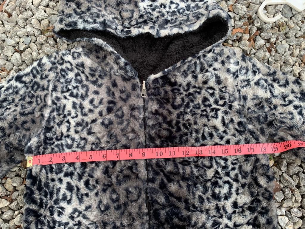 Japanese Brand Snow Leopard Design Faux Fur zipper Hoodie Size M / US 6-8 / IT 42-44 - 11 Thumbnail