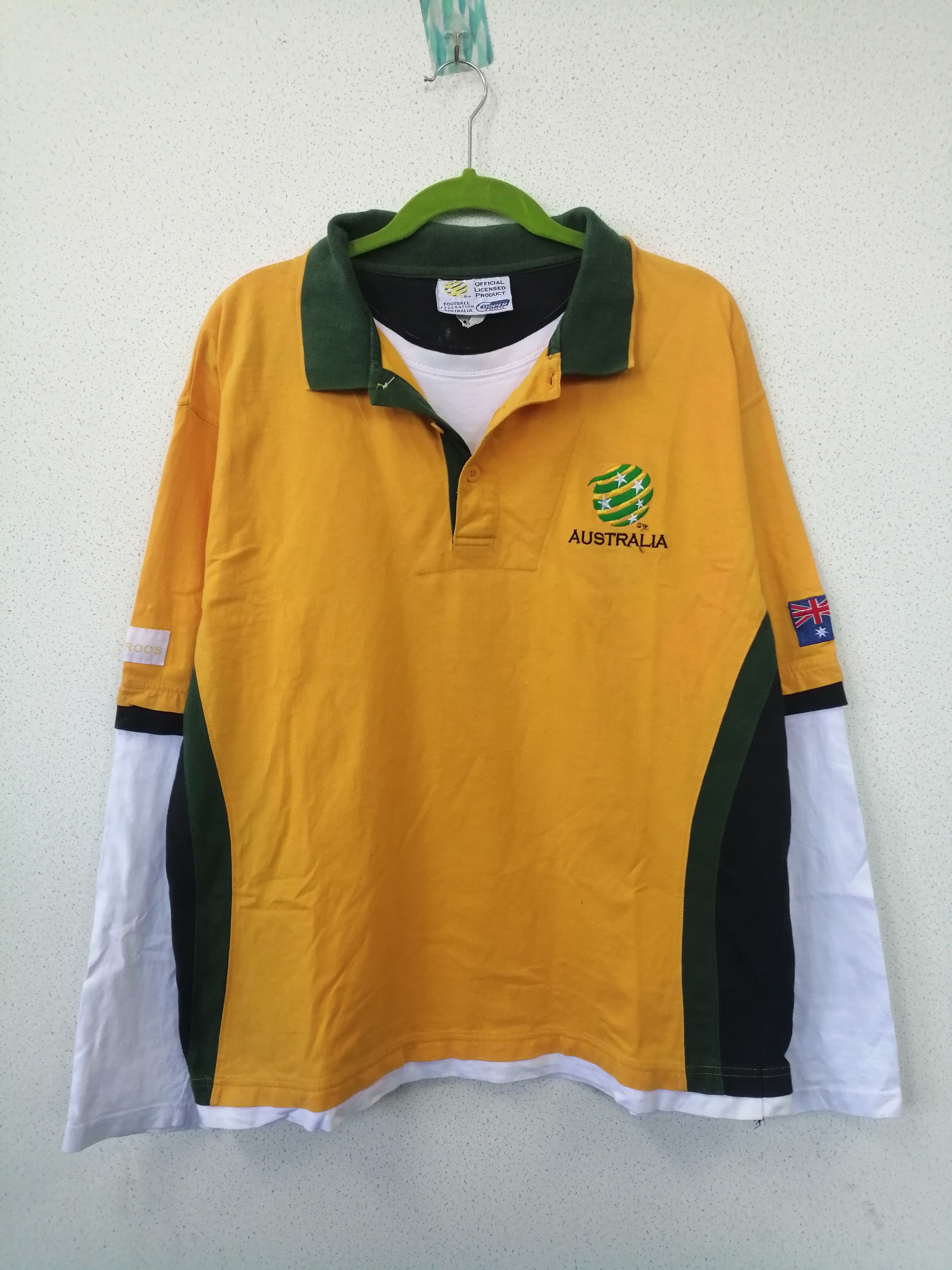 Vintage Copper Sports Australia Football Long Sleeve Shirt Size US L / EU 52-54 / 3 - 4 Thumbnail