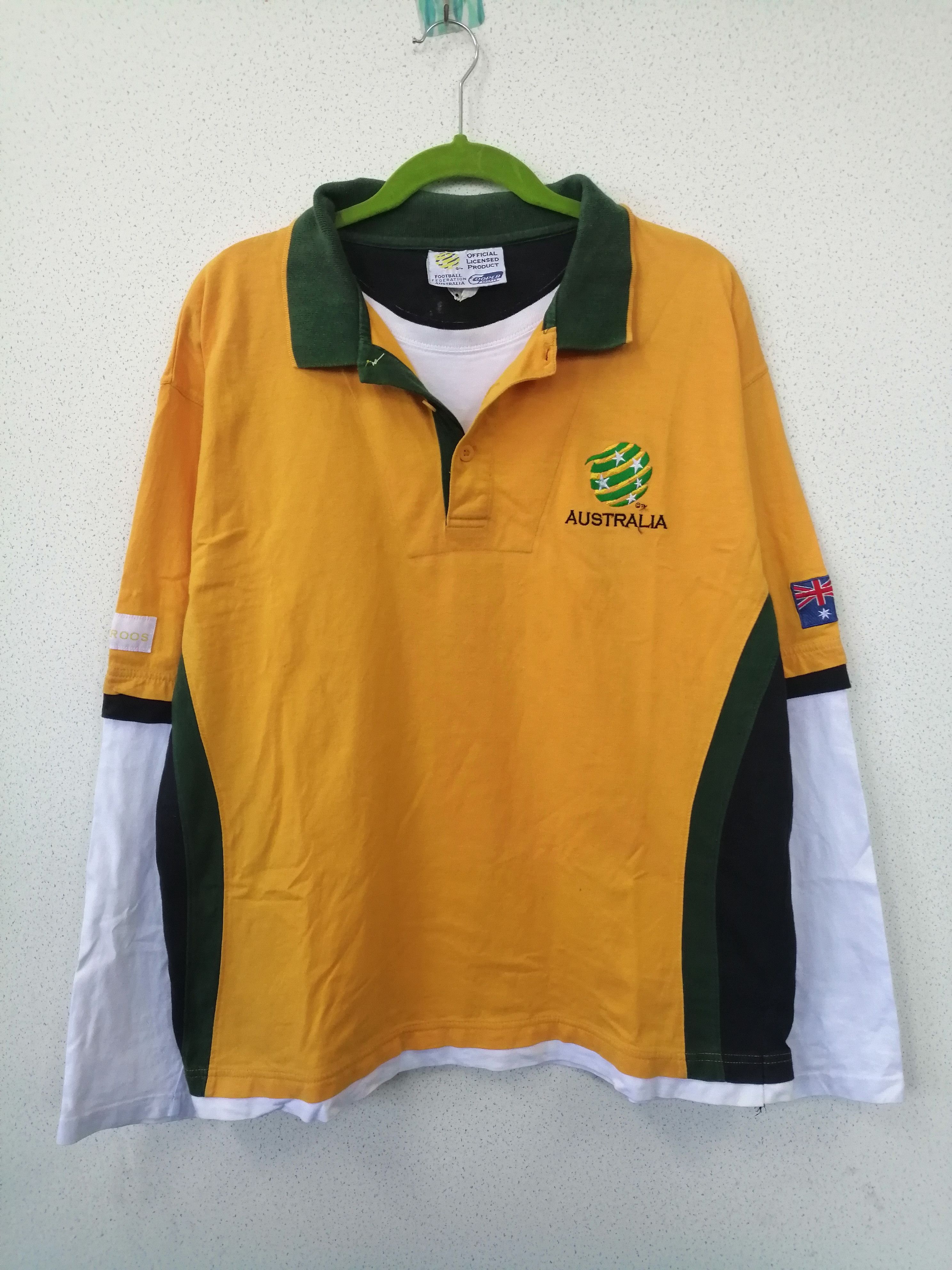 Vintage Copper Sports Australia Football Long Sleeve Shirt Size US L / EU 52-54 / 3 - 2 Thumbnail