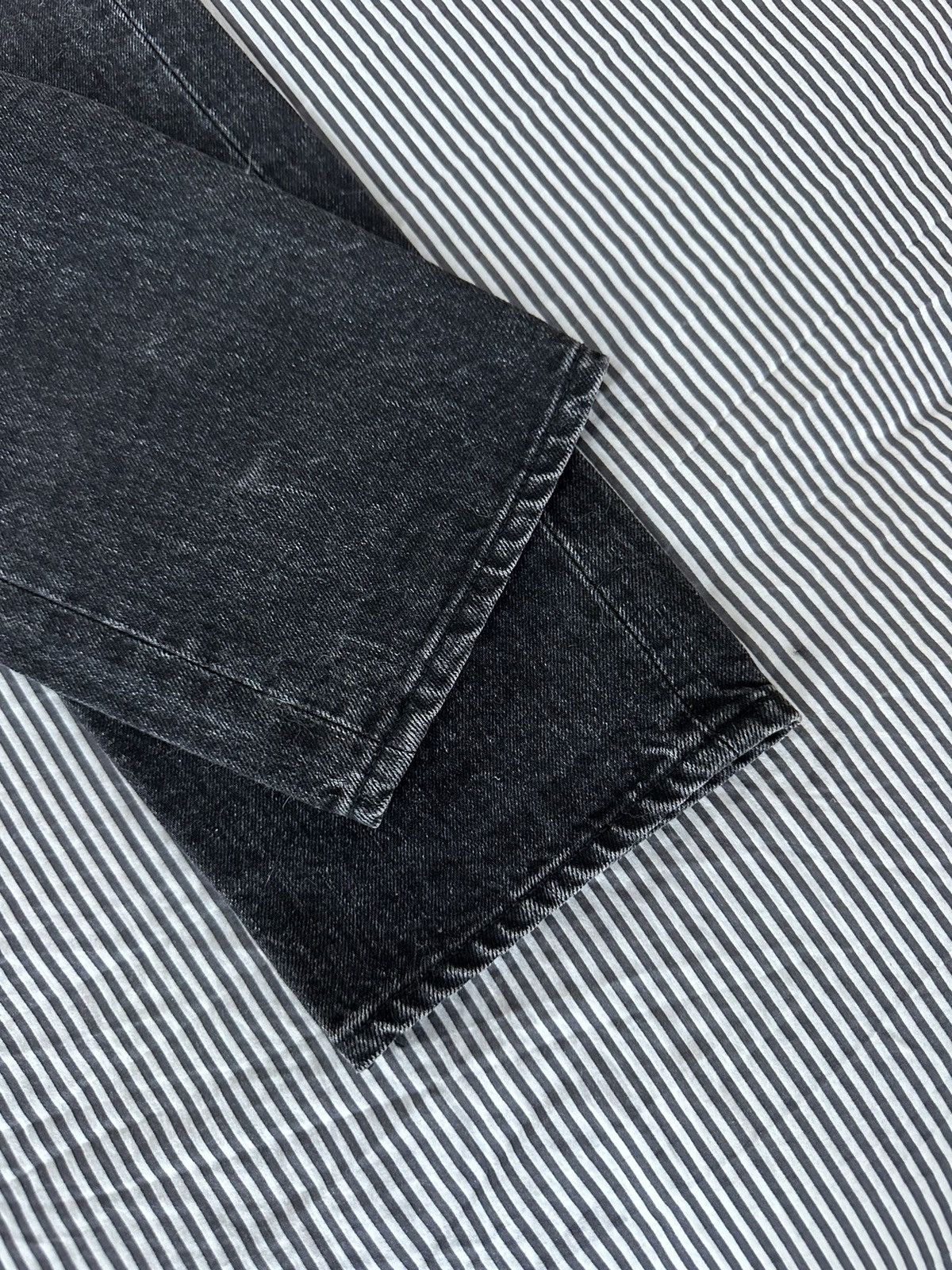 Saint Laurent Paris D14 Distressed Black Japanese Denim Jeans Size US 32 / EU 48 - 6 Thumbnail
