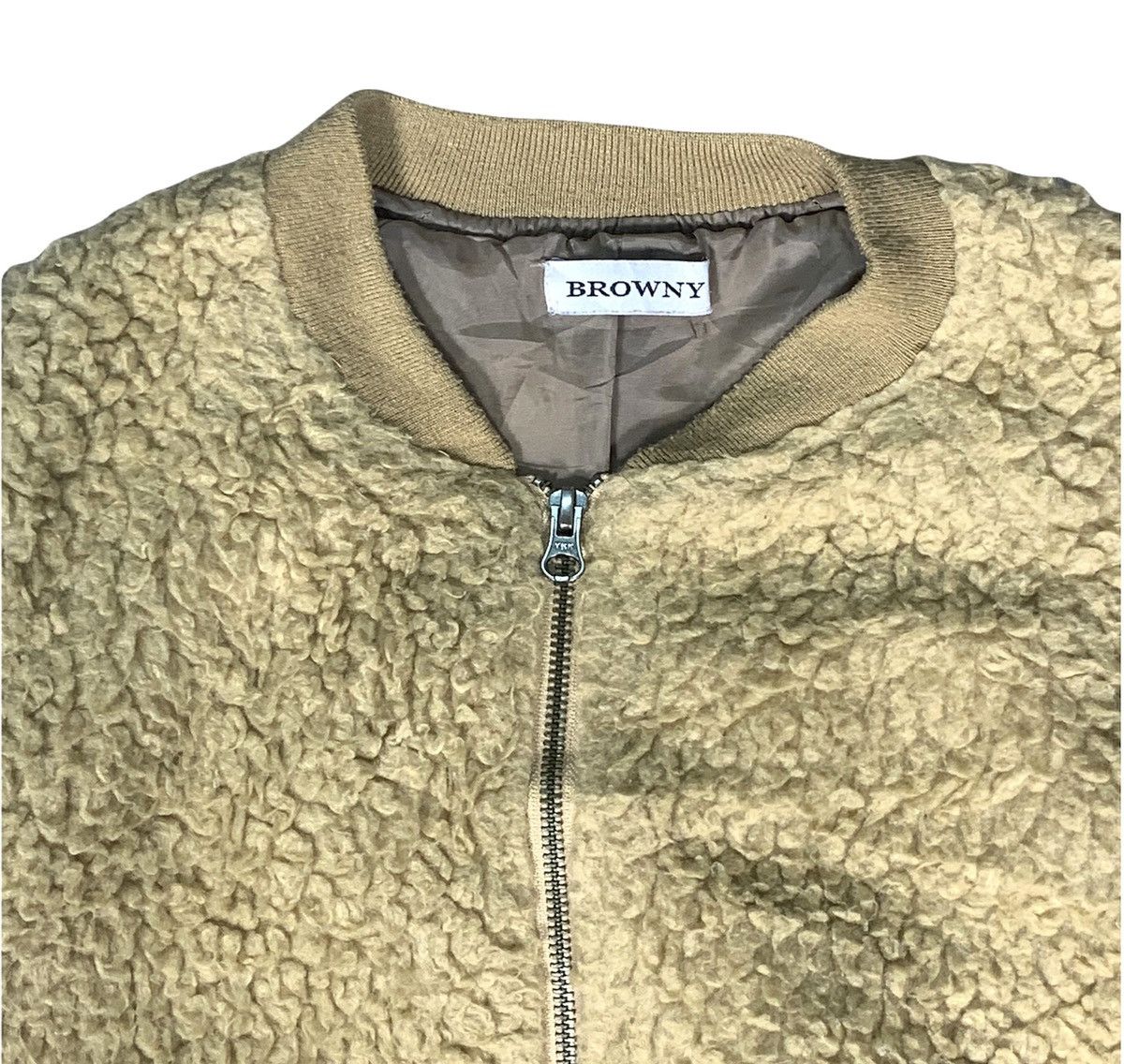 Japanese Brand Japanese Brand Browny Sherpa Bomber Jacket In Biege Colour Size US S / EU 44-46 / 1 - 3 Thumbnail