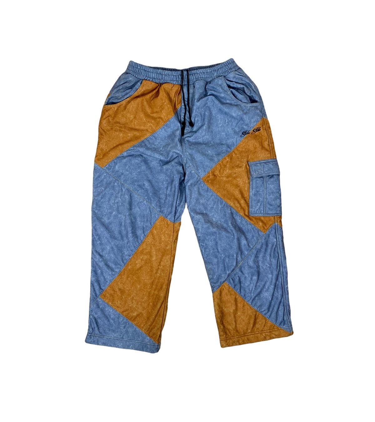 image of Archival Clothing x Marc Buchanan Vintage Pelle Pelle Sweatpants Multi Pockets Design in Blue (Size