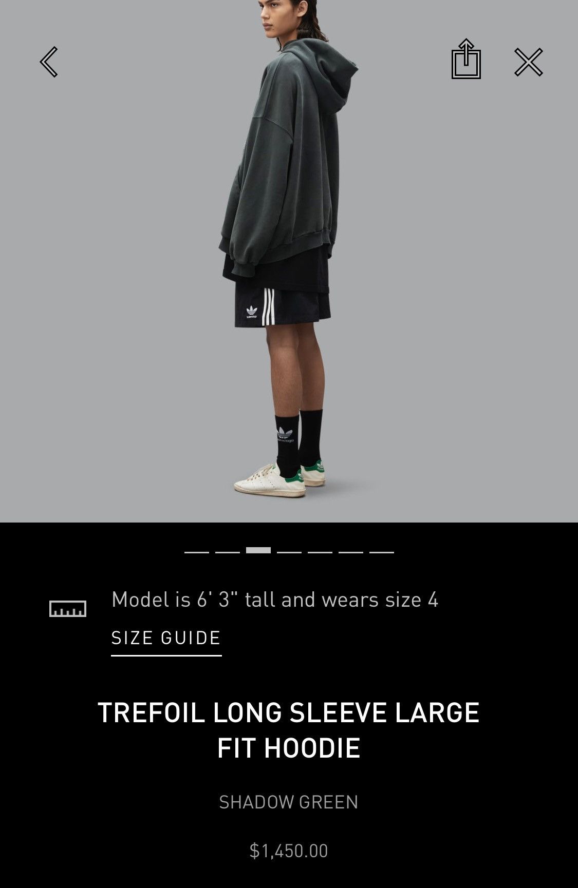 Adidas × Balenciaga Trefoil Long Sleeve Large Fit Oversized Hoodie 3 Gently Used Size US L / EU 52-54 / 3 - 14 Thumbnail