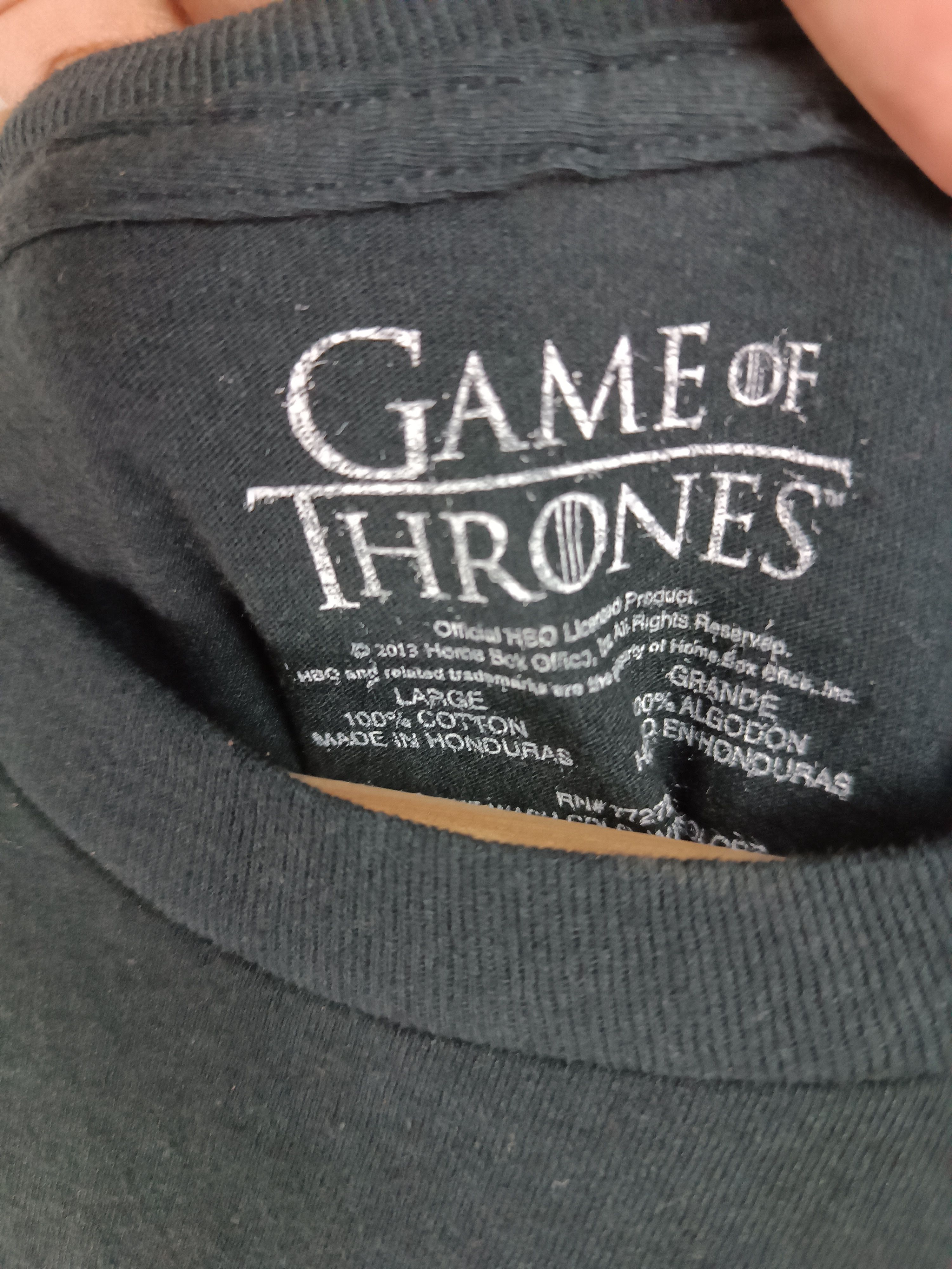 Vintage GAME OF THRONES HBO PROMO TEE lannister medieval dragon Size US L / EU 52-54 / 3 - 7 Thumbnail