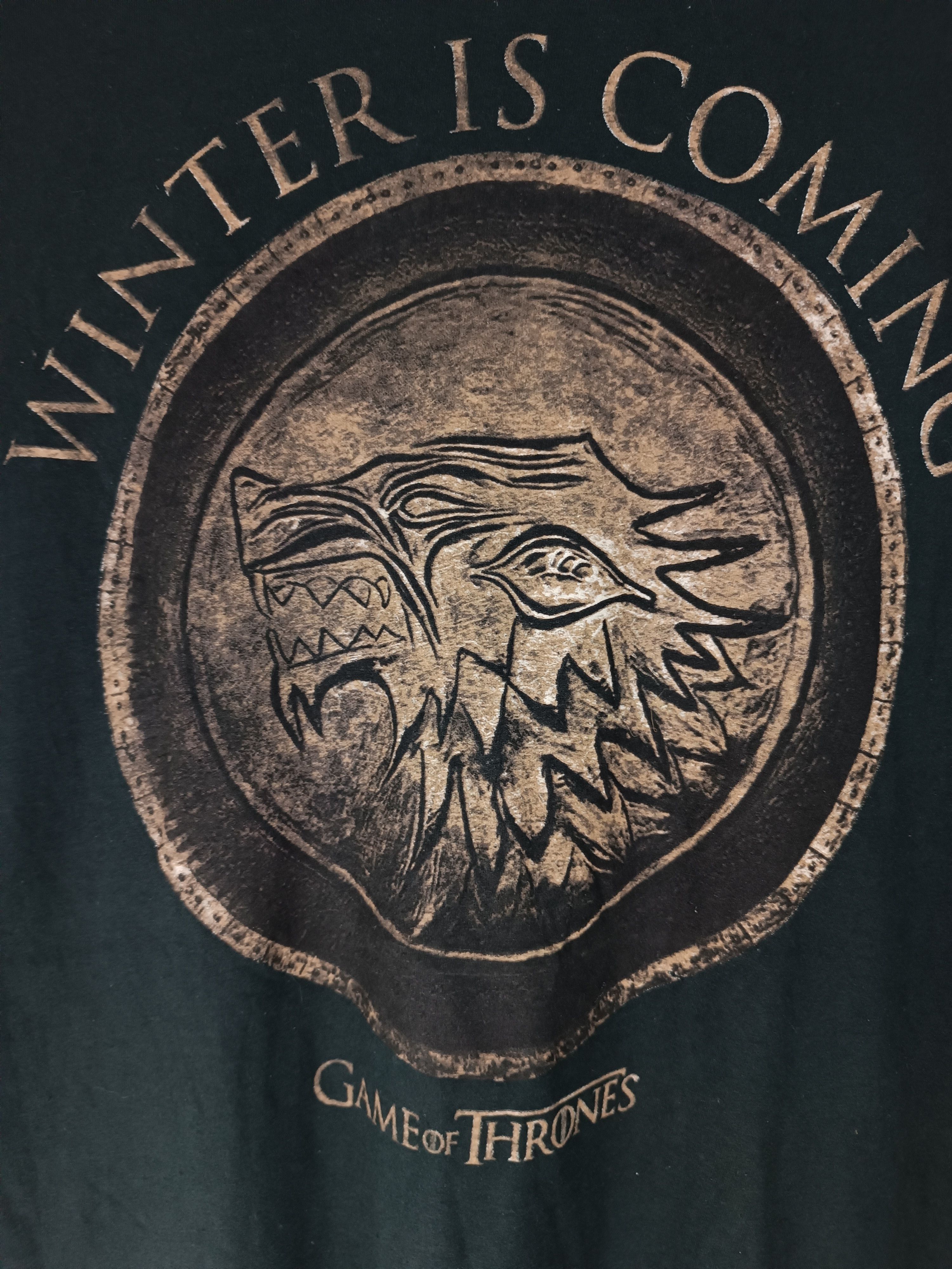 Vintage GAME OF THRONES HBO PROMO TEE lannister medieval dragon Size US L / EU 52-54 / 3 - 6 Thumbnail
