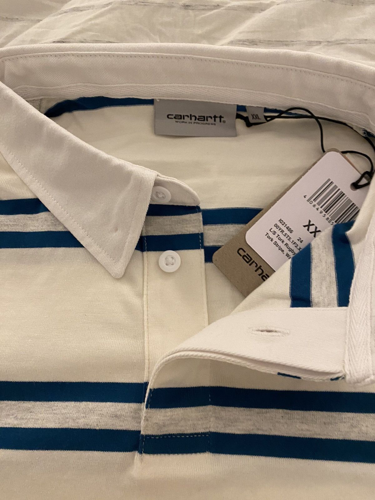 Carhartt Wip Carhartt WIP Tork Stripe Rugby Shirt NWT Size US XXL / EU 58 / 5 - 7 Thumbnail