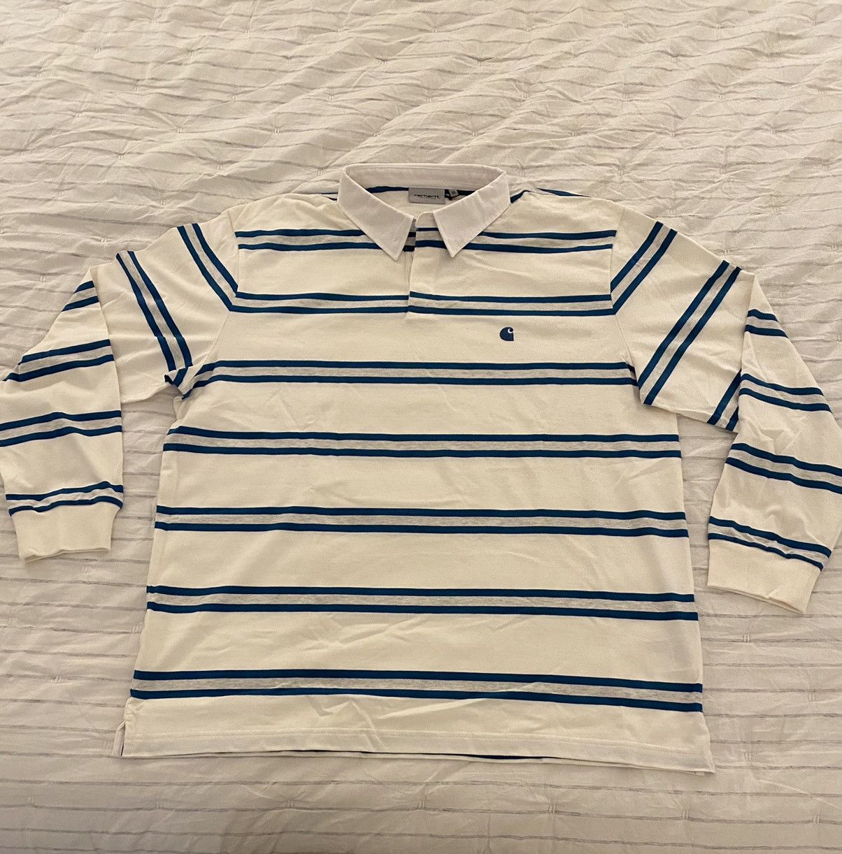 Carhartt Wip Carhartt WIP Tork Stripe Rugby Shirt NWT Size US XXL / EU 58 / 5 - 3 Thumbnail