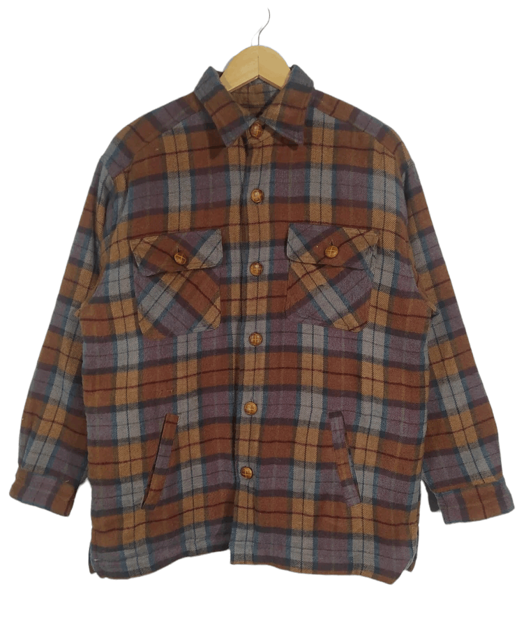 image of 90's Vintage Uniqlo Sherpa Button Jacket, Men's (Size Large)
