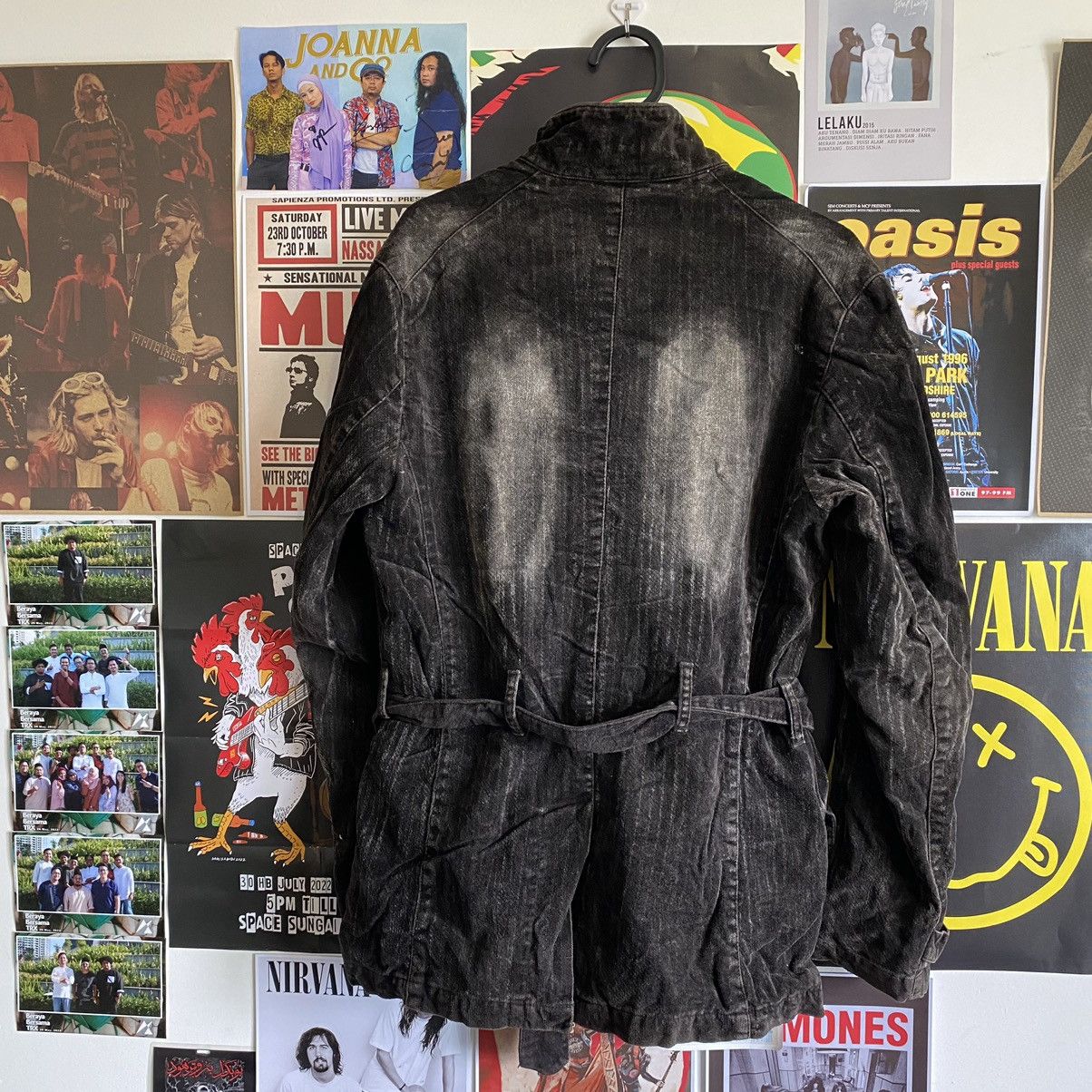 Mossimo Vintage Mossimo Sport Faded Black Distressed Jacket Size L / US 10 / IT 46 - 7 Thumbnail