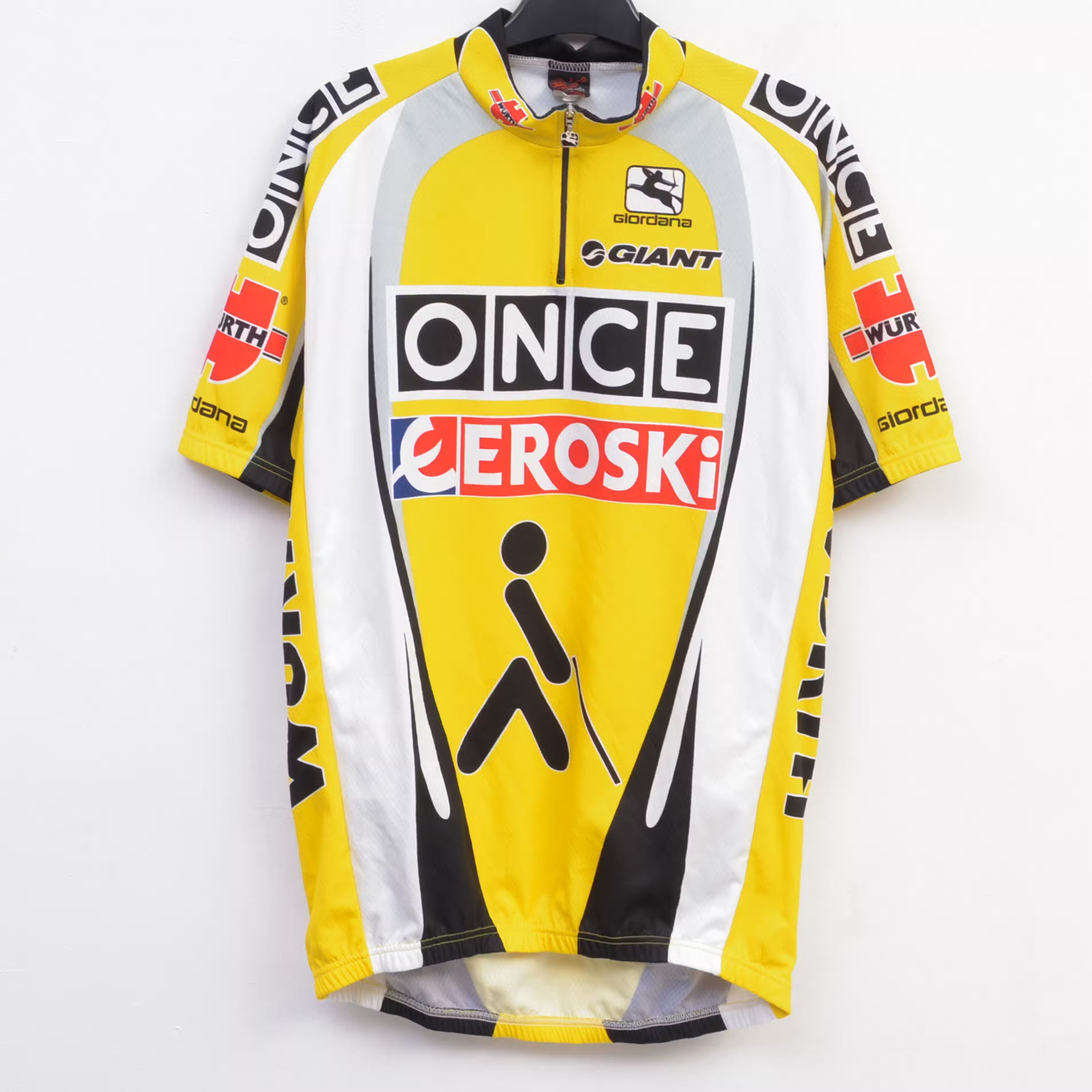 Vintage ONCE EROSKI Giordana Mens XL Cycling Jersey 2001 2003 Biking Size US XL / EU 56 / 4 - 1 Thumbnail