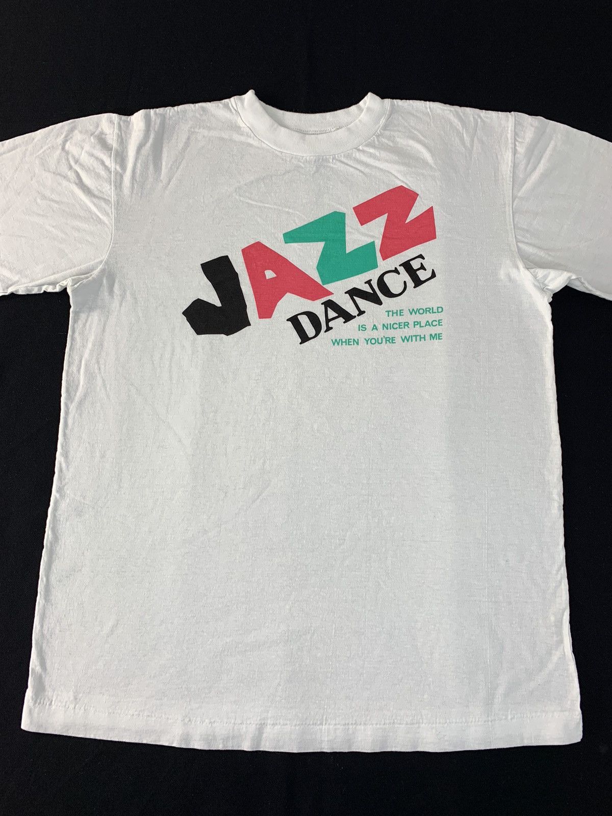 Japanese Brand Vintage 80s 90s Jazz Dance Spell Out Thin Tee Size S / US 4 / IT 40 - 2 Thumbnail