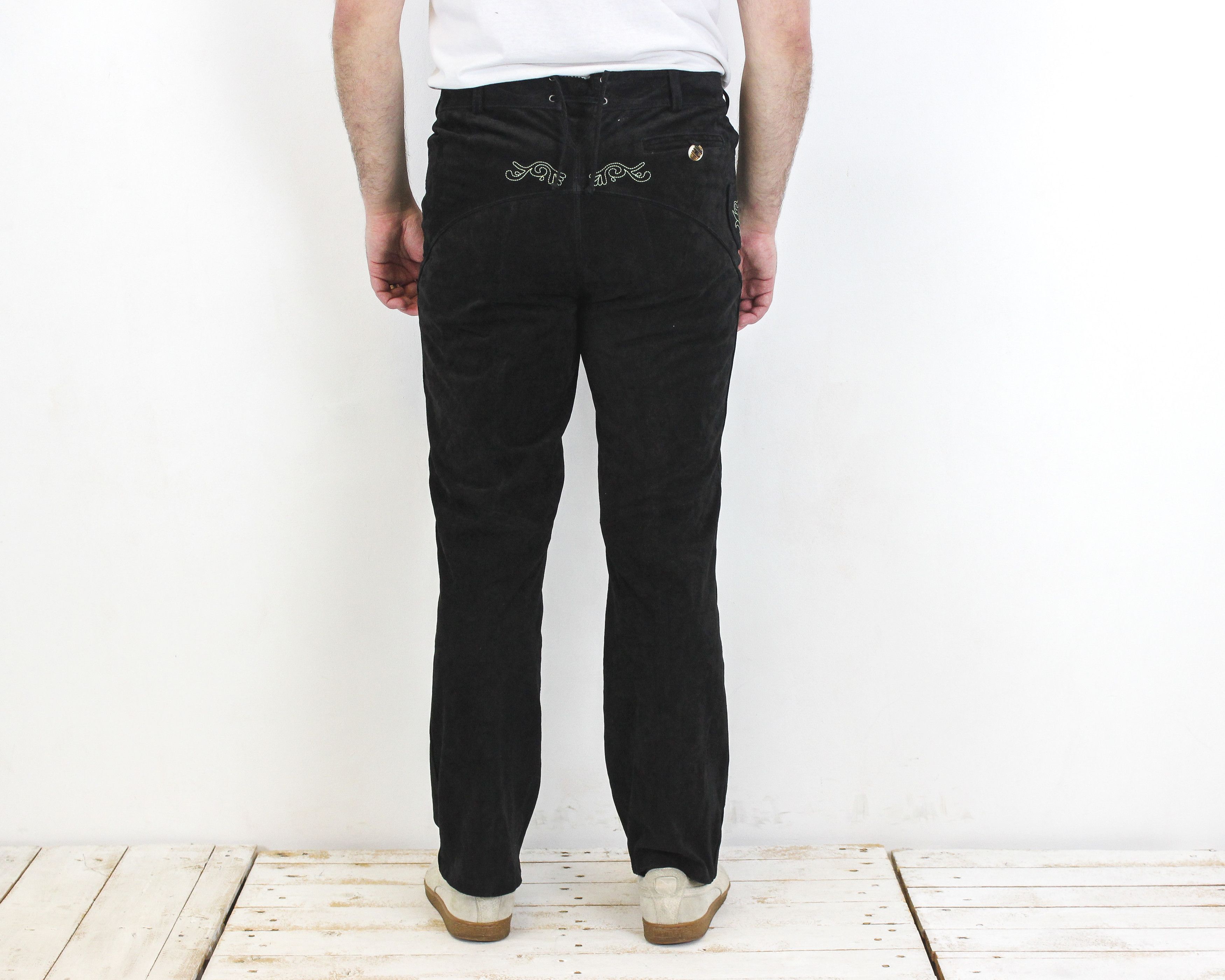 Leather Wiesenprinz W34 L32 Trachten Jager Suede Leather Pants Size US 34 / EU 50 - 8 Thumbnail