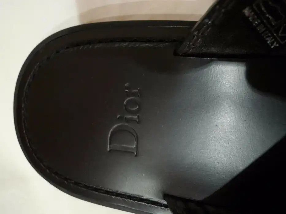$1495 DIOR HOMME HEDI SLIMANE RARE MEN\'S LEATHER SANDALS ITALY SIZE 44 US 11 Used dior homme hedi - Gem main image 4