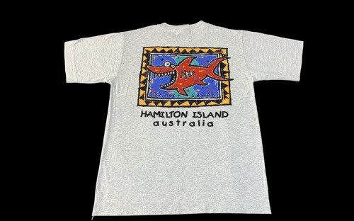 Vintage 90s Red Reef Shark Hamilton Island Australia Big Screen Tee Size US S / EU 44-46 / 1 - 1 Thumbnail