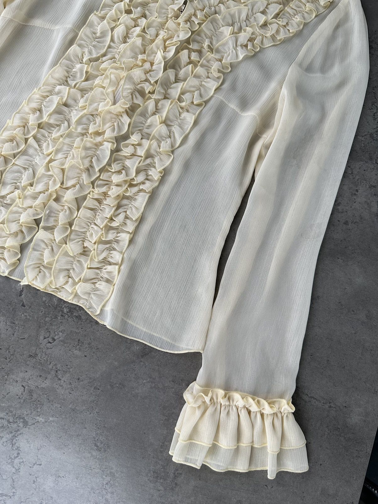 Japanese Brand Vintage Mesh Blouse Size S / US 4 / IT 40 - 8 Thumbnail