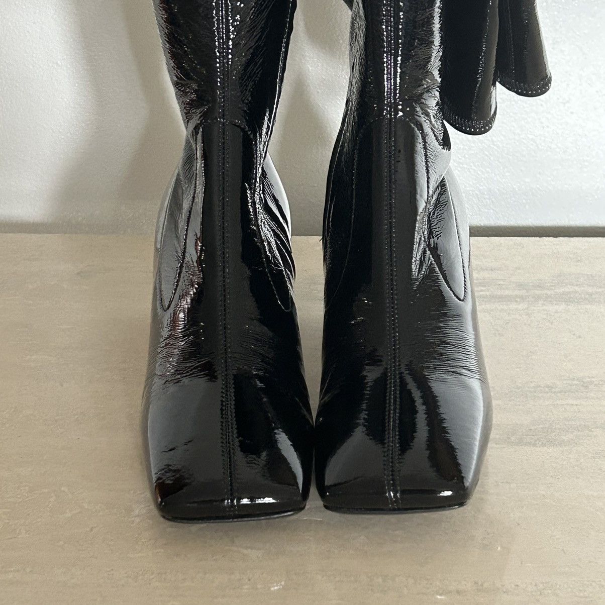 Prada New Prada Faux Leather Over The Knee Boots Size 37.5 Size US 7.5 / IT 37.5 - 2 Thumbnail