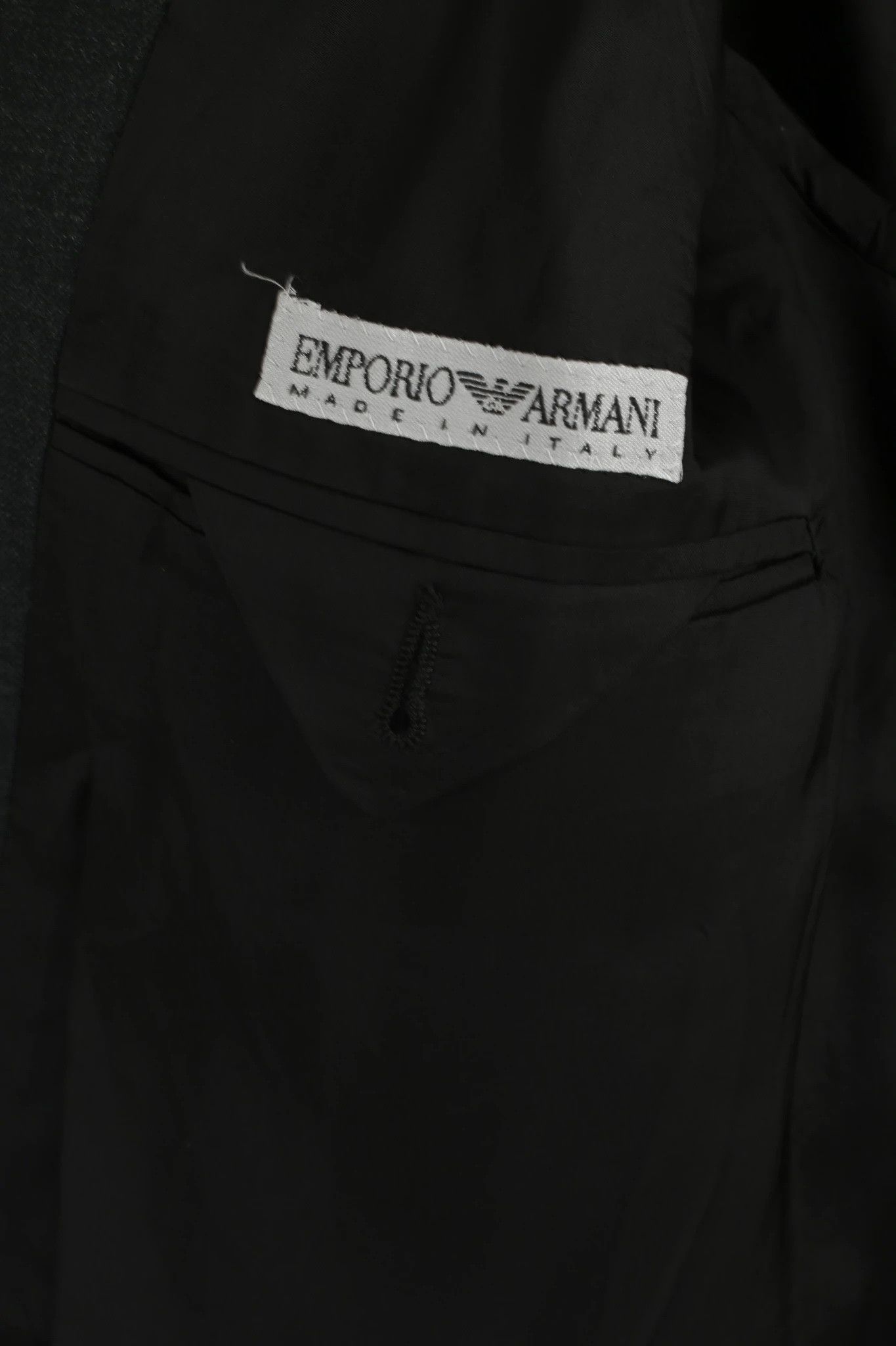 Emporio Armani Emporio Armani Men 54 44 Blazer Charcoal Vintage 1221 Size 44R - 6 Thumbnail