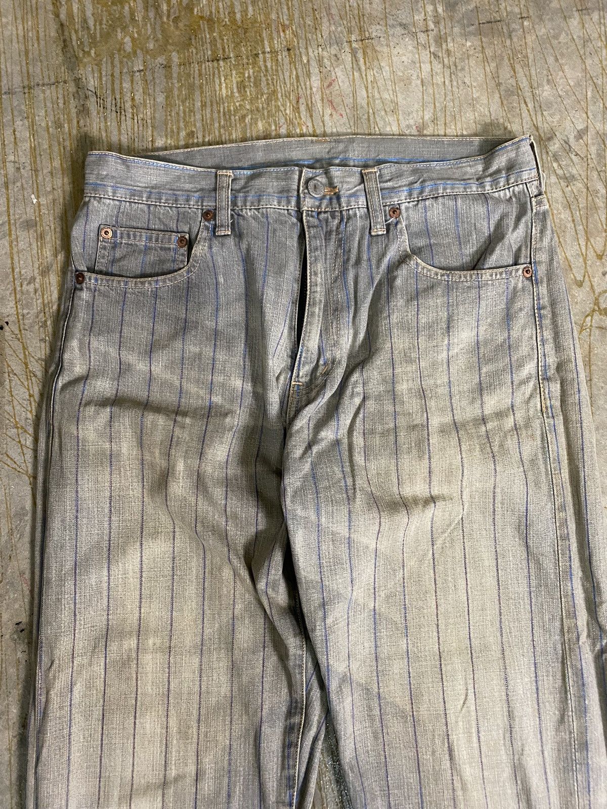 Comme des Garcons Homme Plus AD2003 stripe paisley denim Size US 31 - 6 Thumbnail