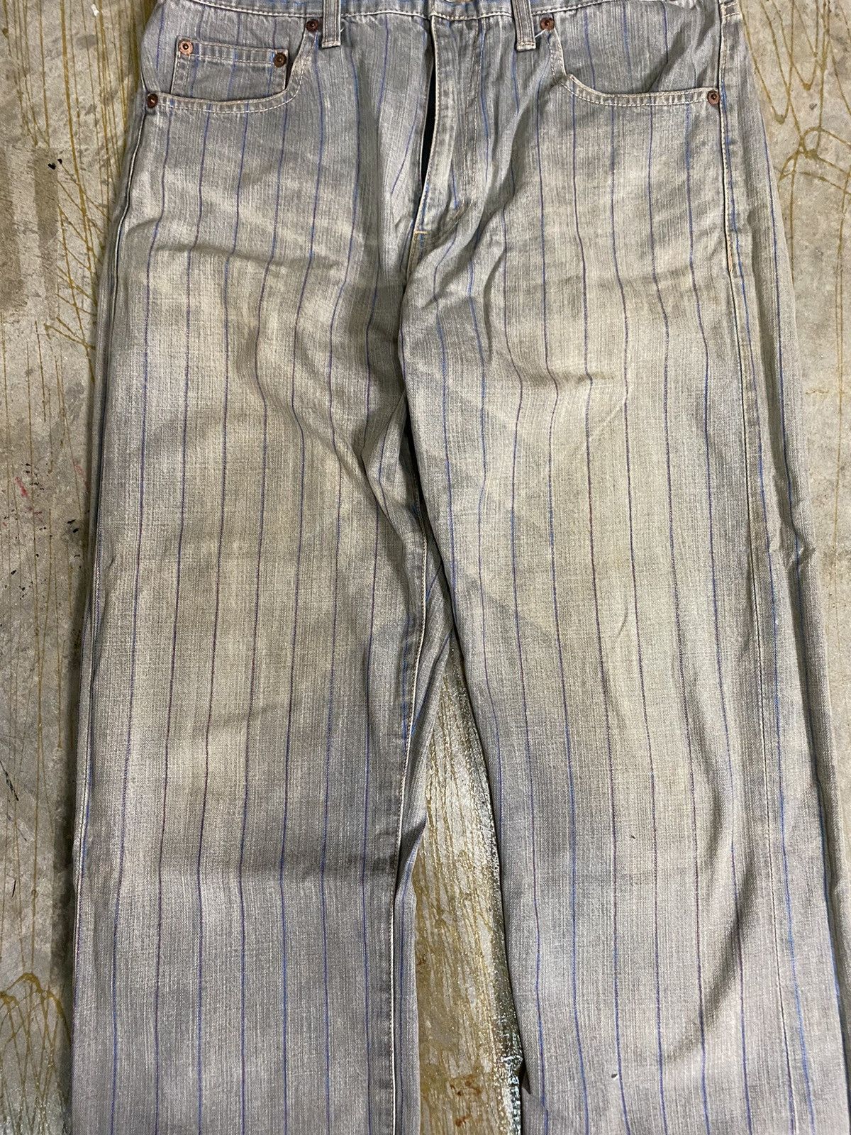 Comme des Garcons Homme Plus AD2003 stripe paisley denim Size US 31 - 7 Thumbnail