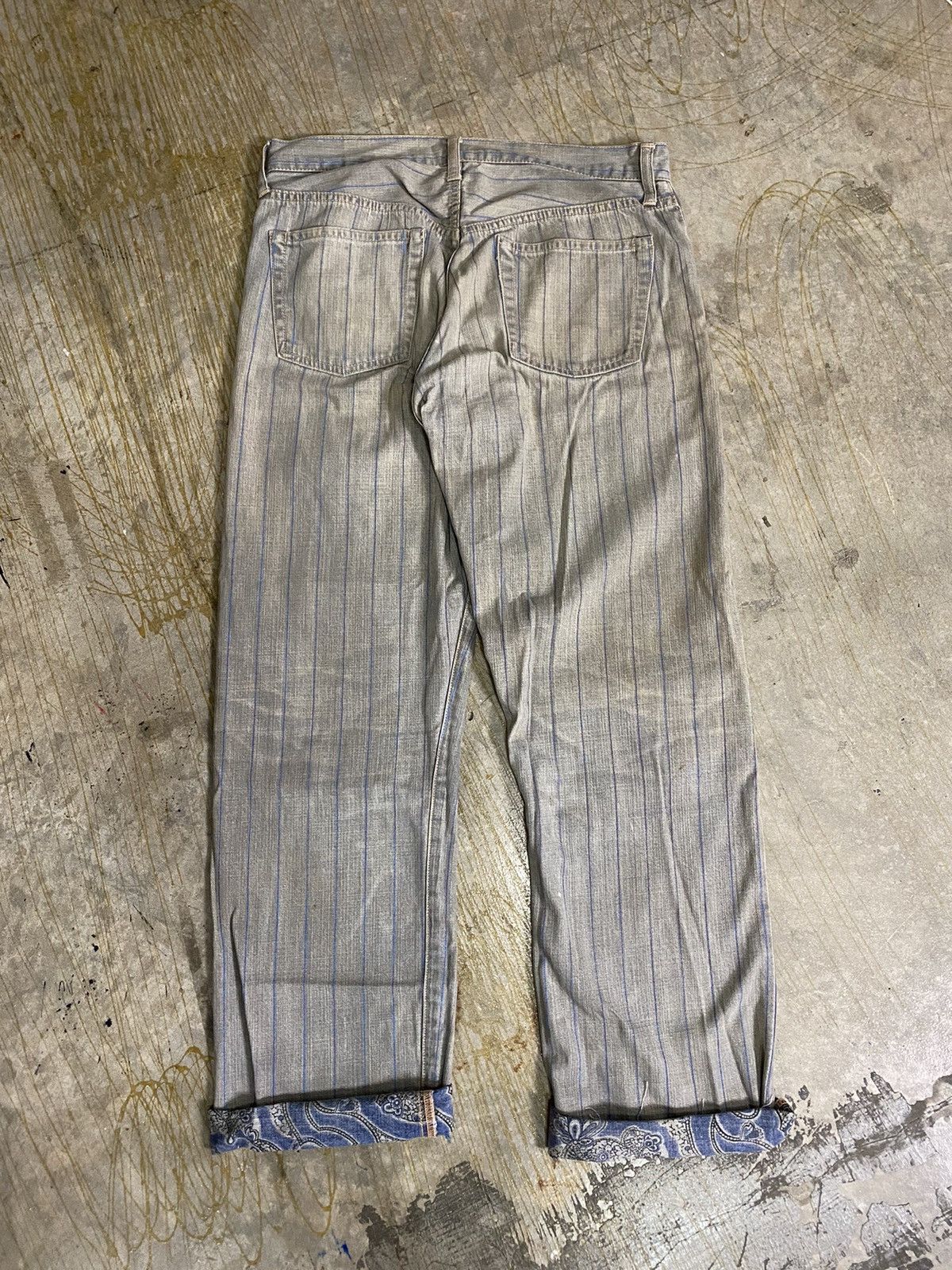 Comme des Garcons Homme Plus AD2003 stripe paisley denim Size US 31 - 12 Thumbnail