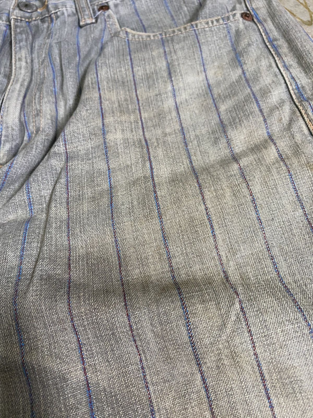 Comme des Garcons Homme Plus AD2003 stripe paisley denim Size US 31 - 9 Thumbnail