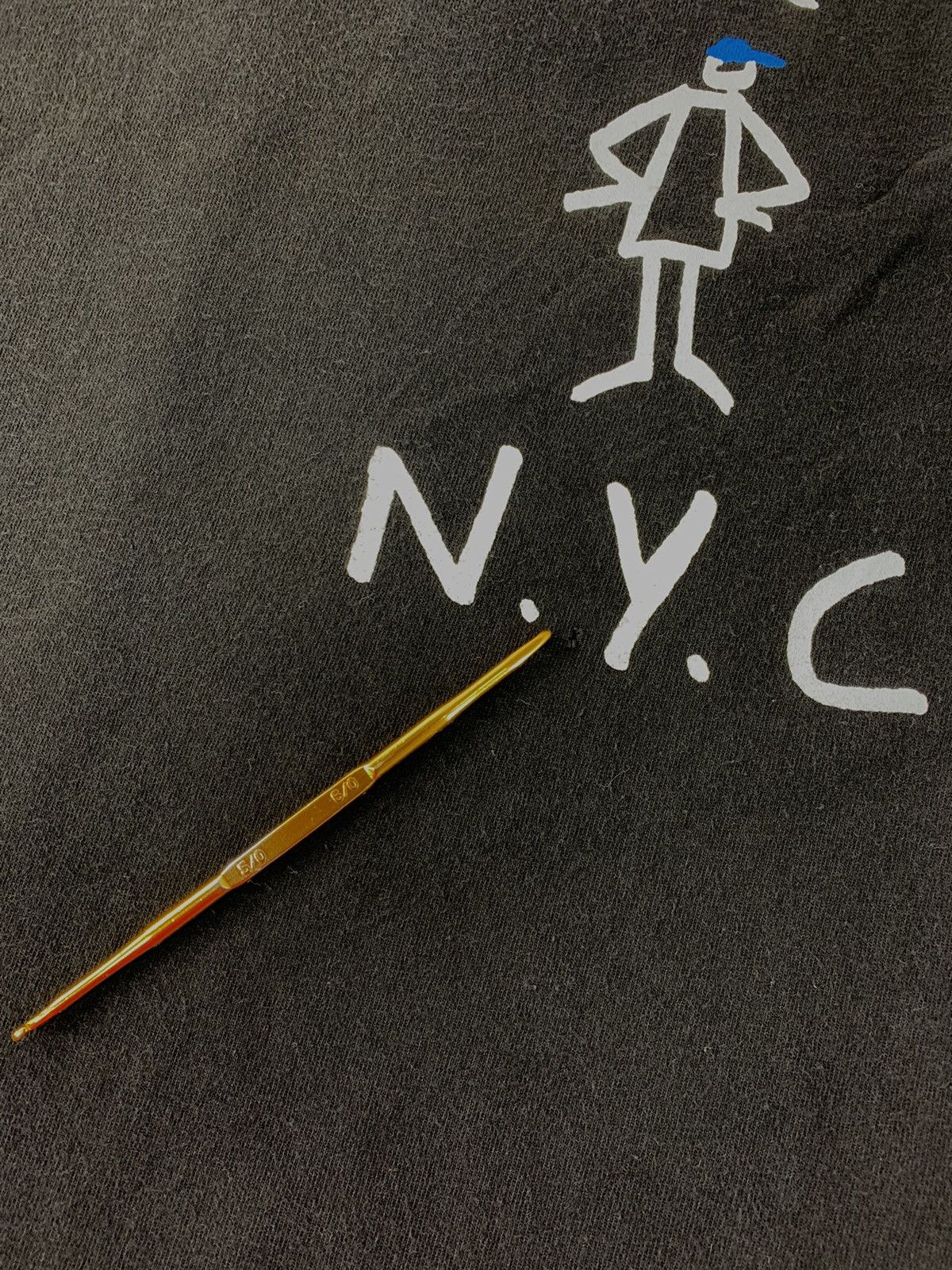 Vintage 90s NYC New York City Stick Man Printed Tee Size US XL / EU 56 / 4 - 10 Thumbnail