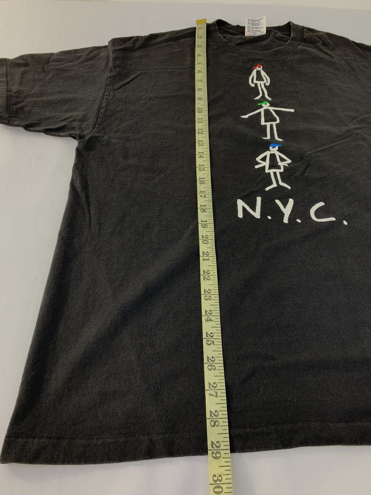 Vintage 90s NYC New York City Stick Man Printed Tee Size US XL / EU 56 / 4 - 9 Thumbnail