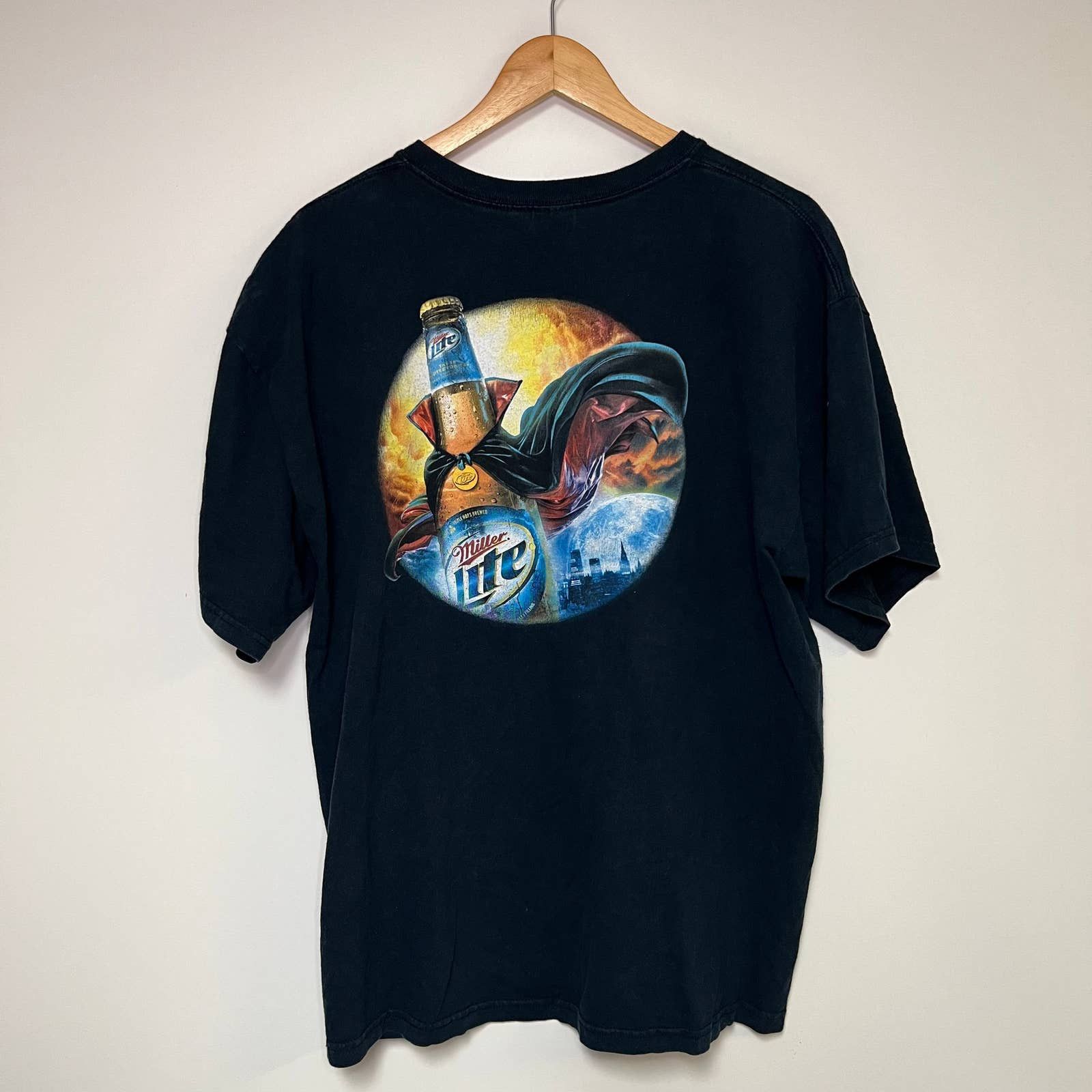 Vintage Vintage Miller Lite Shirt Halloween 2000s Vampire Beer Tee ...