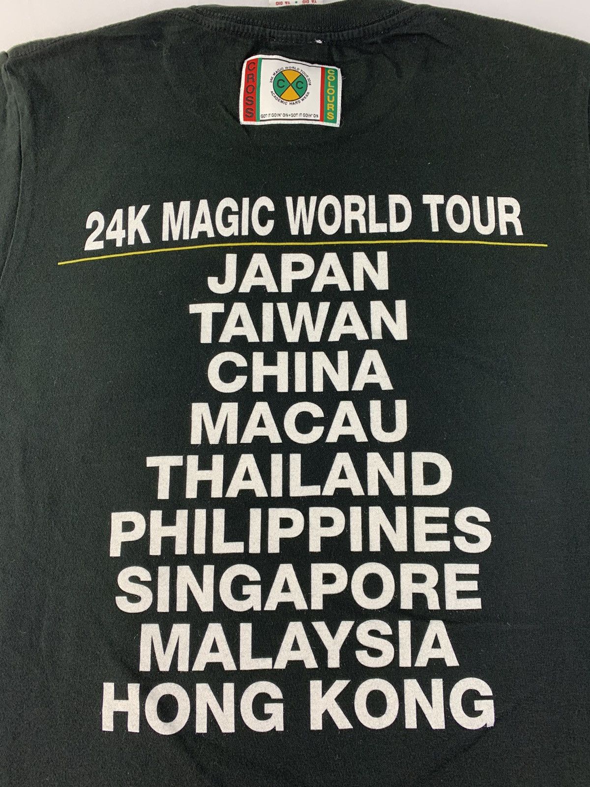 Band Tees Cross Colour X Bruno Mars 24k Magic Asian World Tour Tee Size US S / EU 44-46 / 1 - 5 Thumbnail