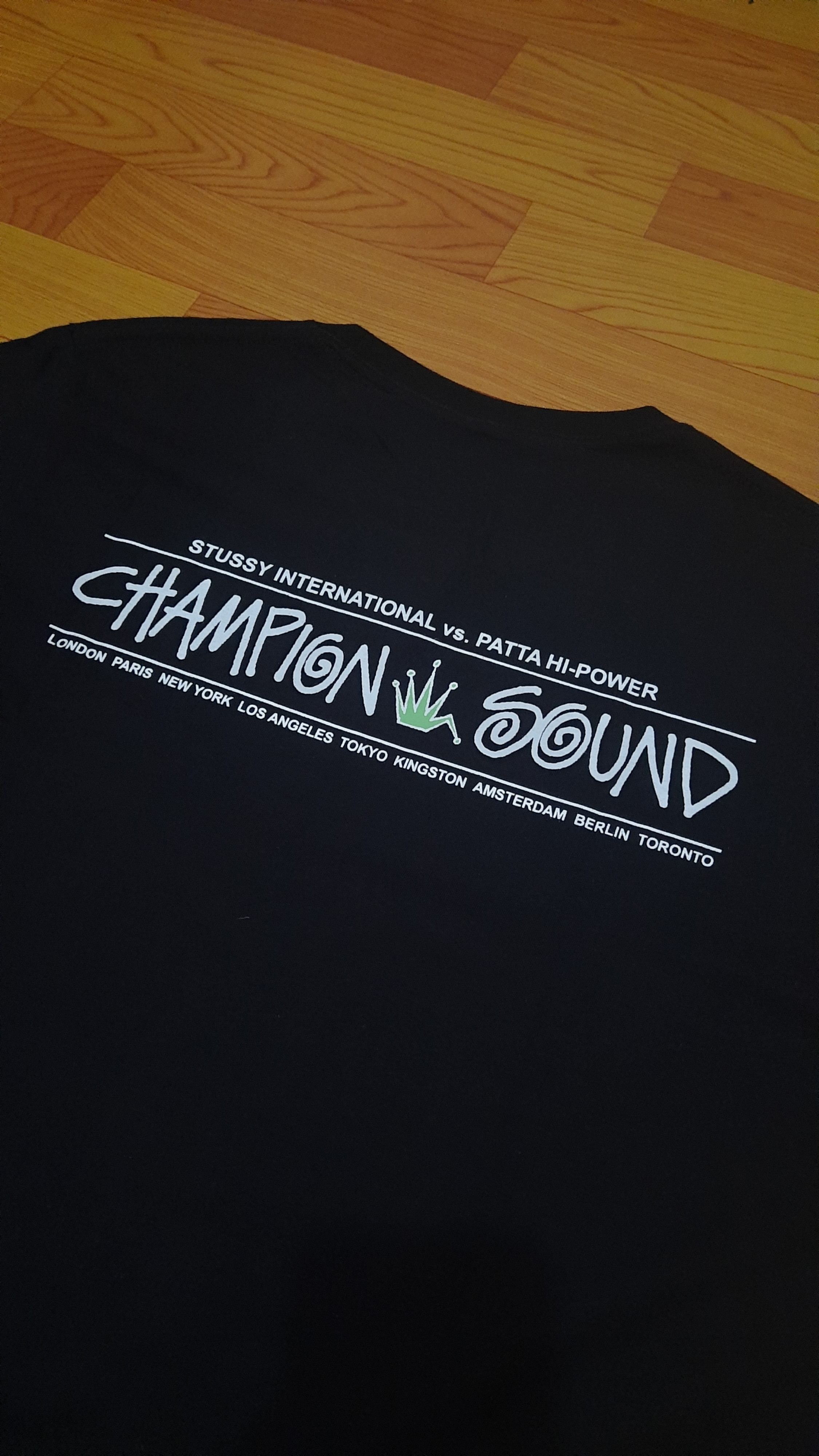 image of Stussy X Patta Tee in Black, Men's (Size Large)