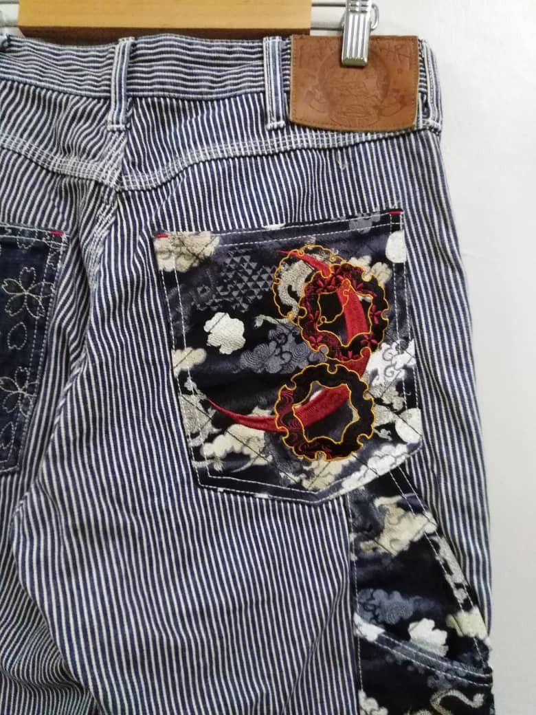 Visvim Vintage Karakuri Japan Double Knee Sashiko Stitch Hickory Size US 30 / EU 46 - 12 Thumbnail