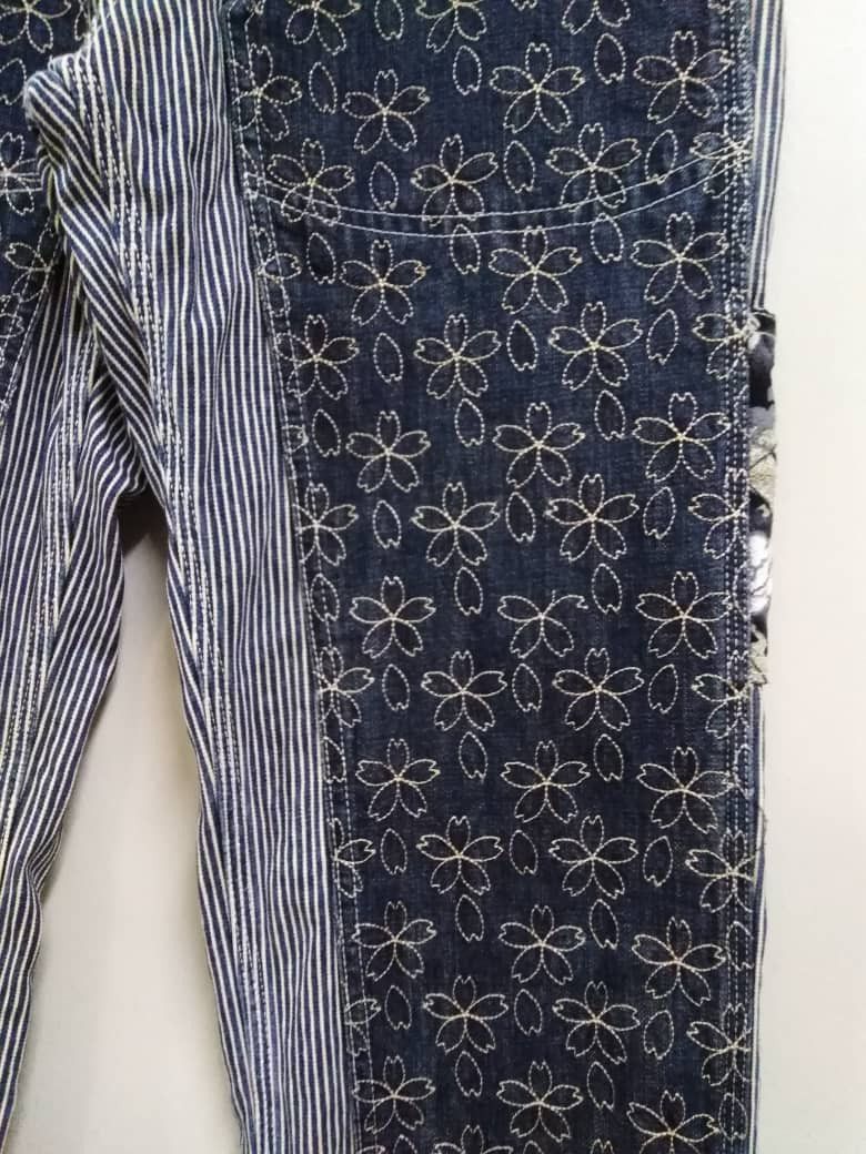 Visvim Vintage Karakuri Japan Double Knee Sashiko Stitch Hickory Size US 30 / EU 46 - 8 Thumbnail